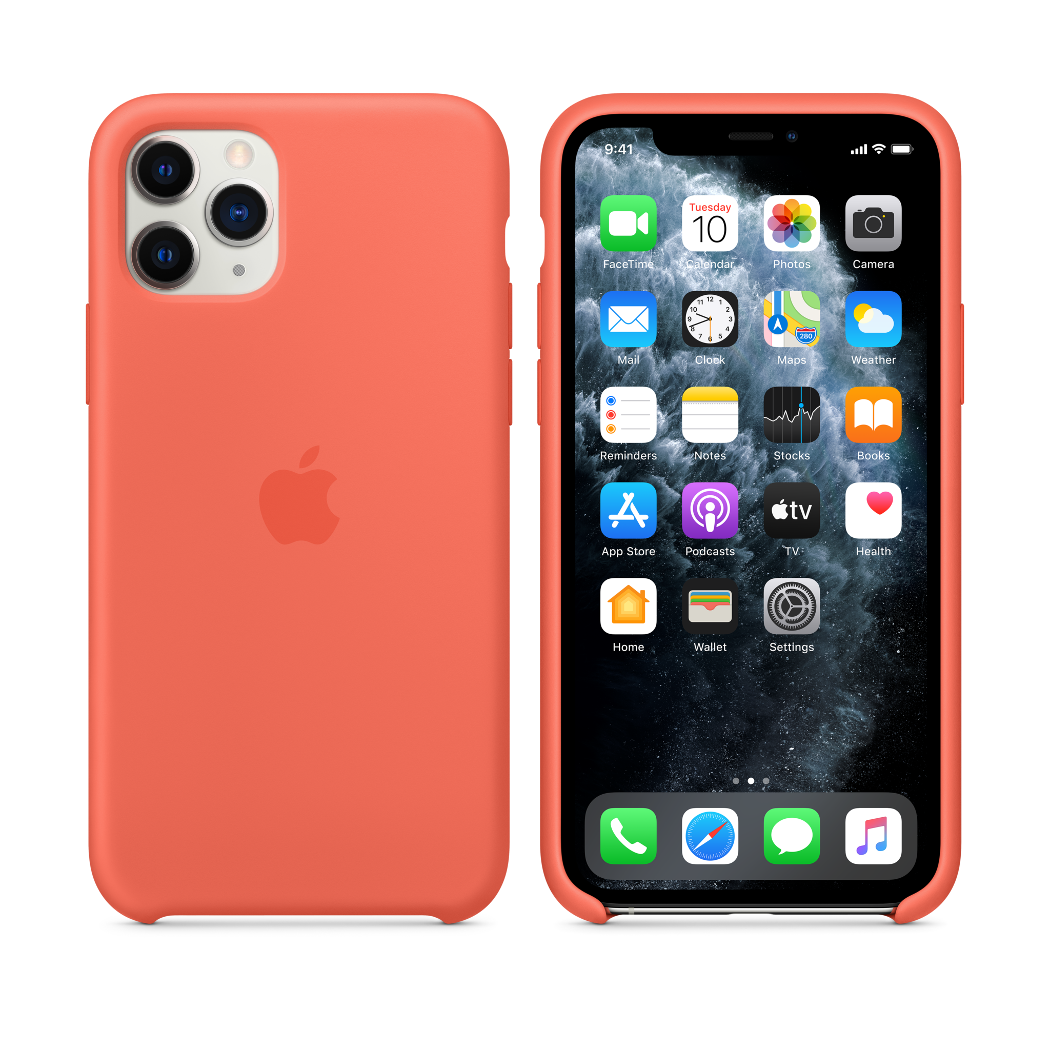 iPhone 11 Pro Silicone Case — Clementine (Orange)