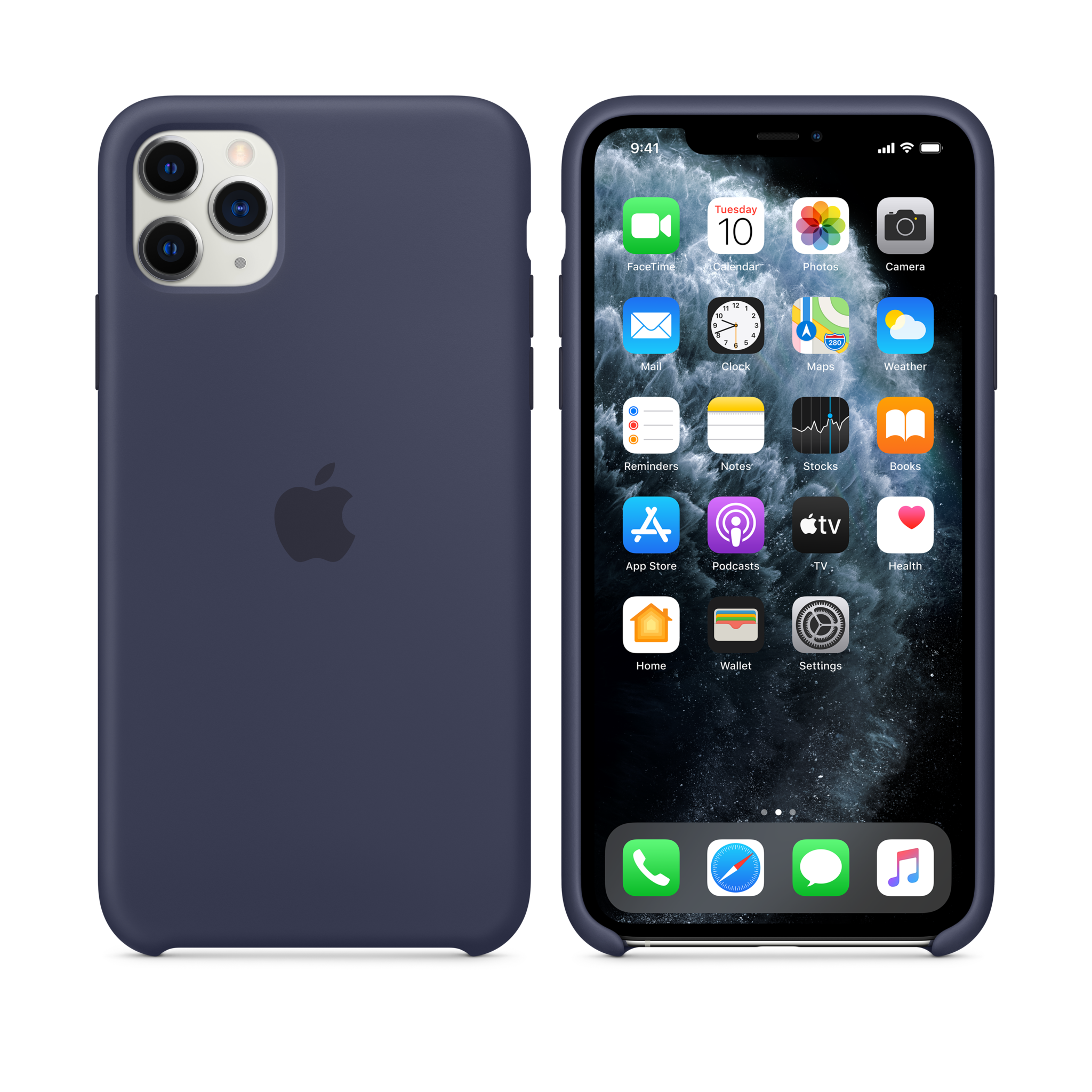 iPhone 11 Pro Max Silicone Case — Midnight Blue