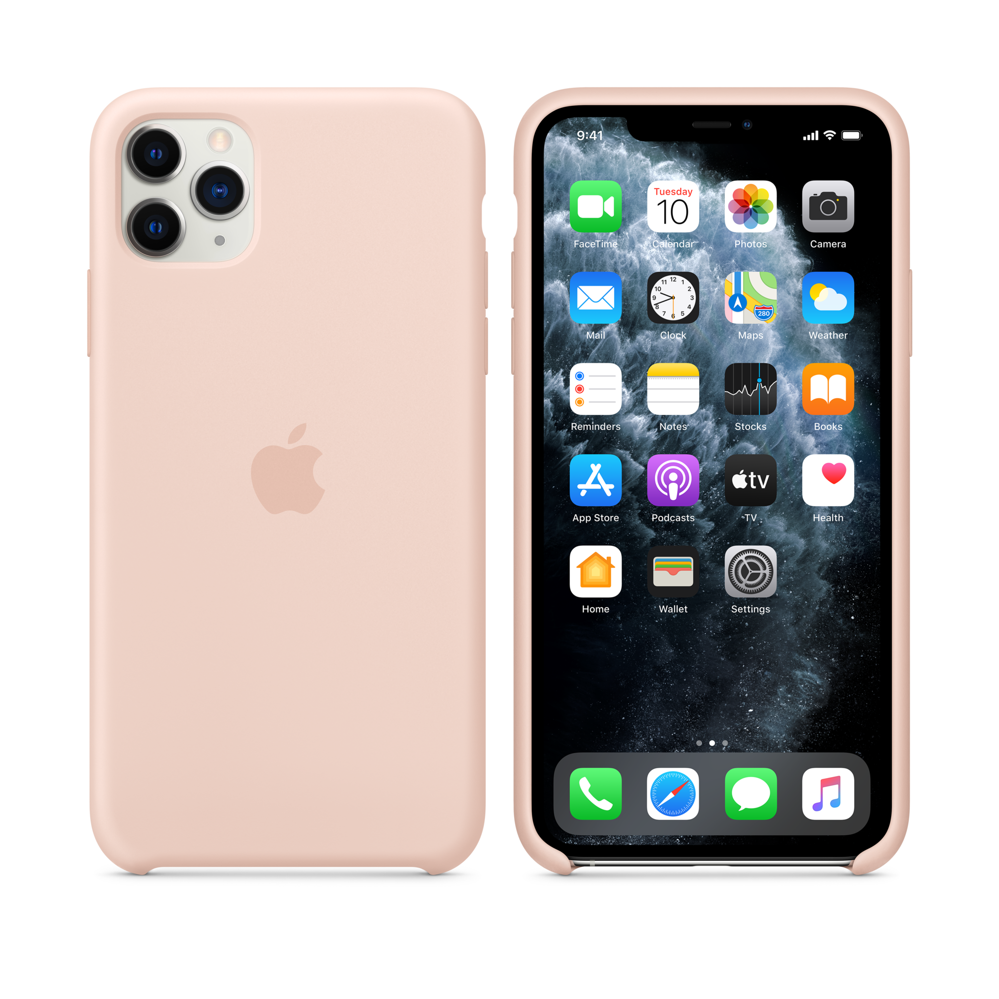 iPhone 11 Pro Max Silicone Case — Pink Sand