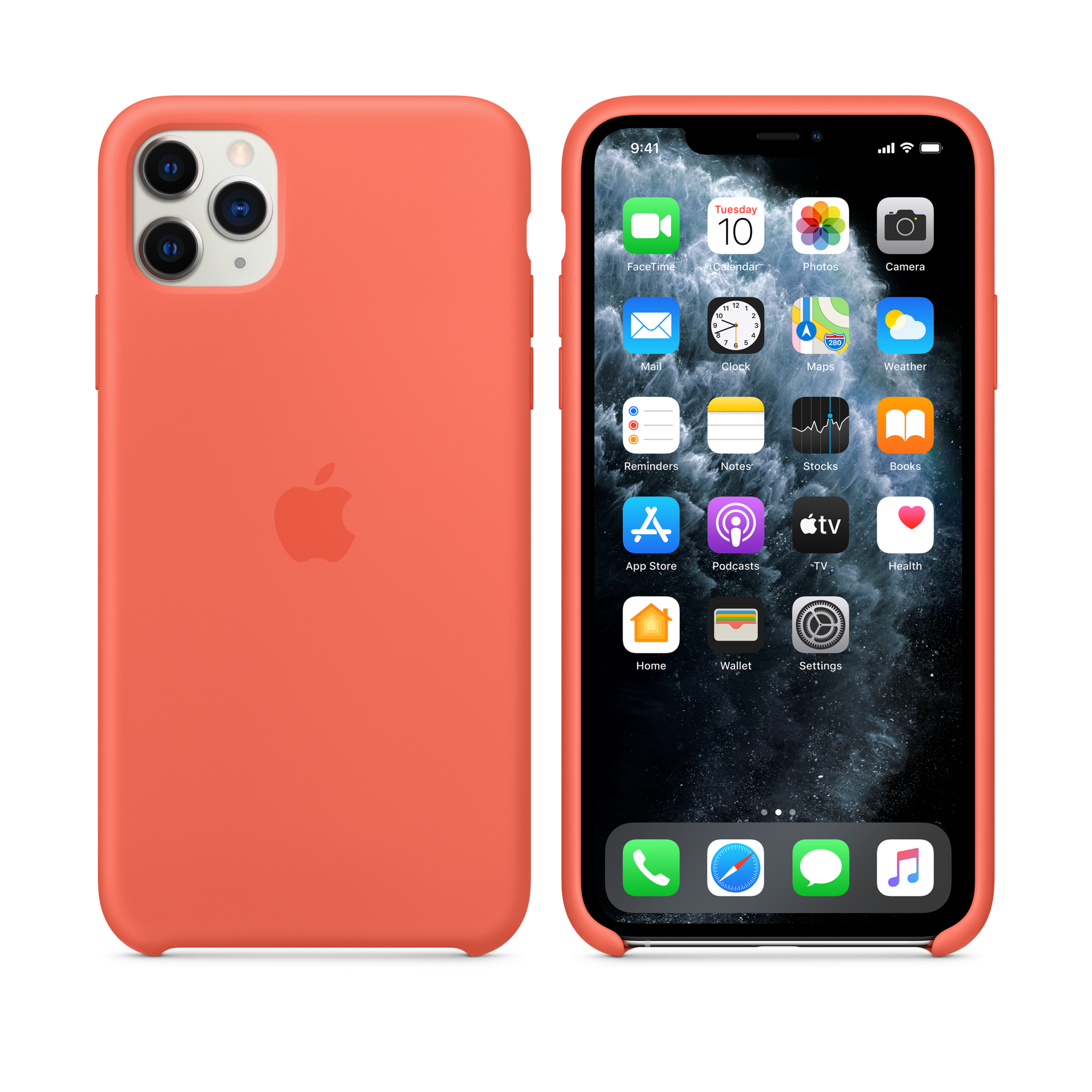 iPhone 11 Pro Max Silicone Case — Clementine (Orange)