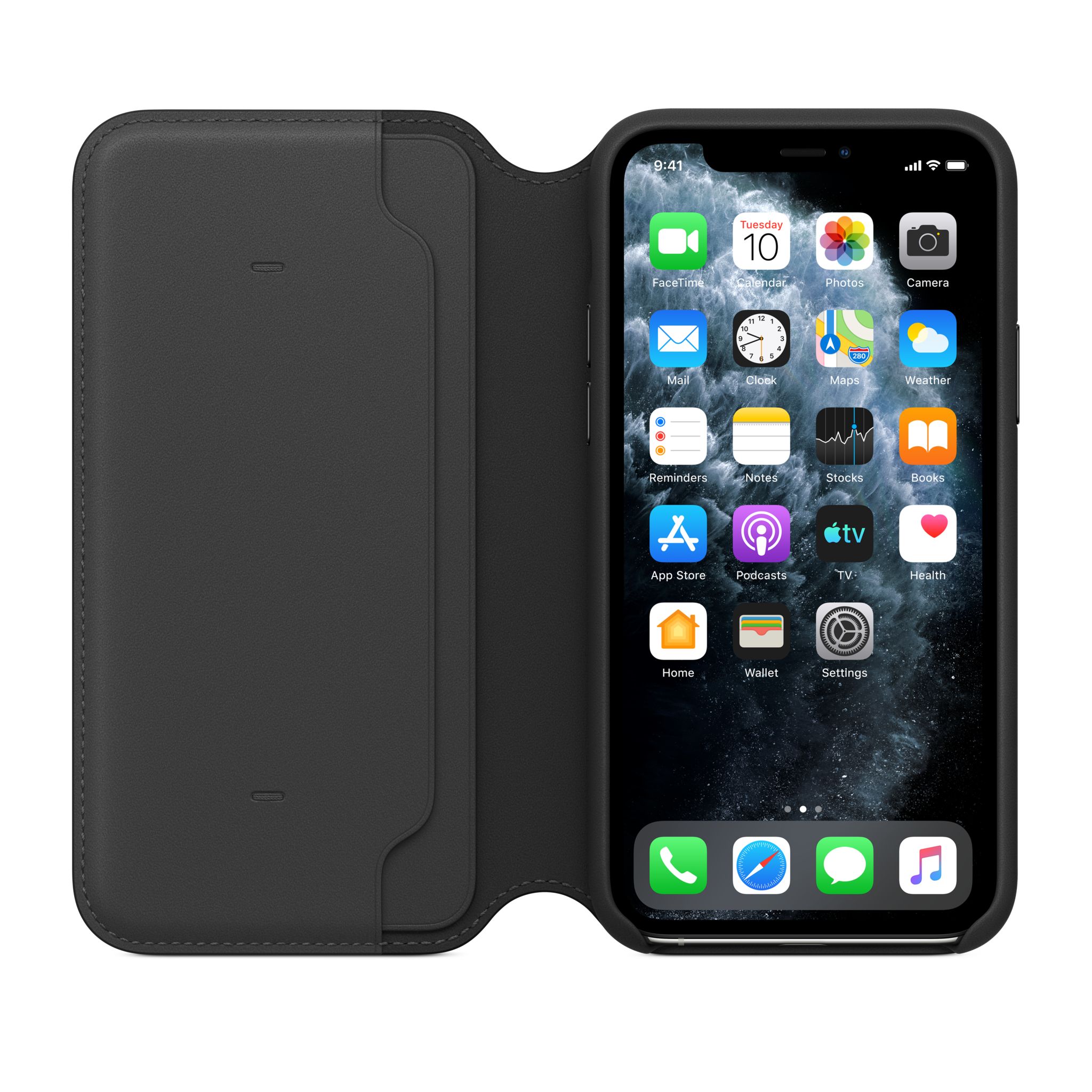 iPhone 11 Pro Leather Folio — Black