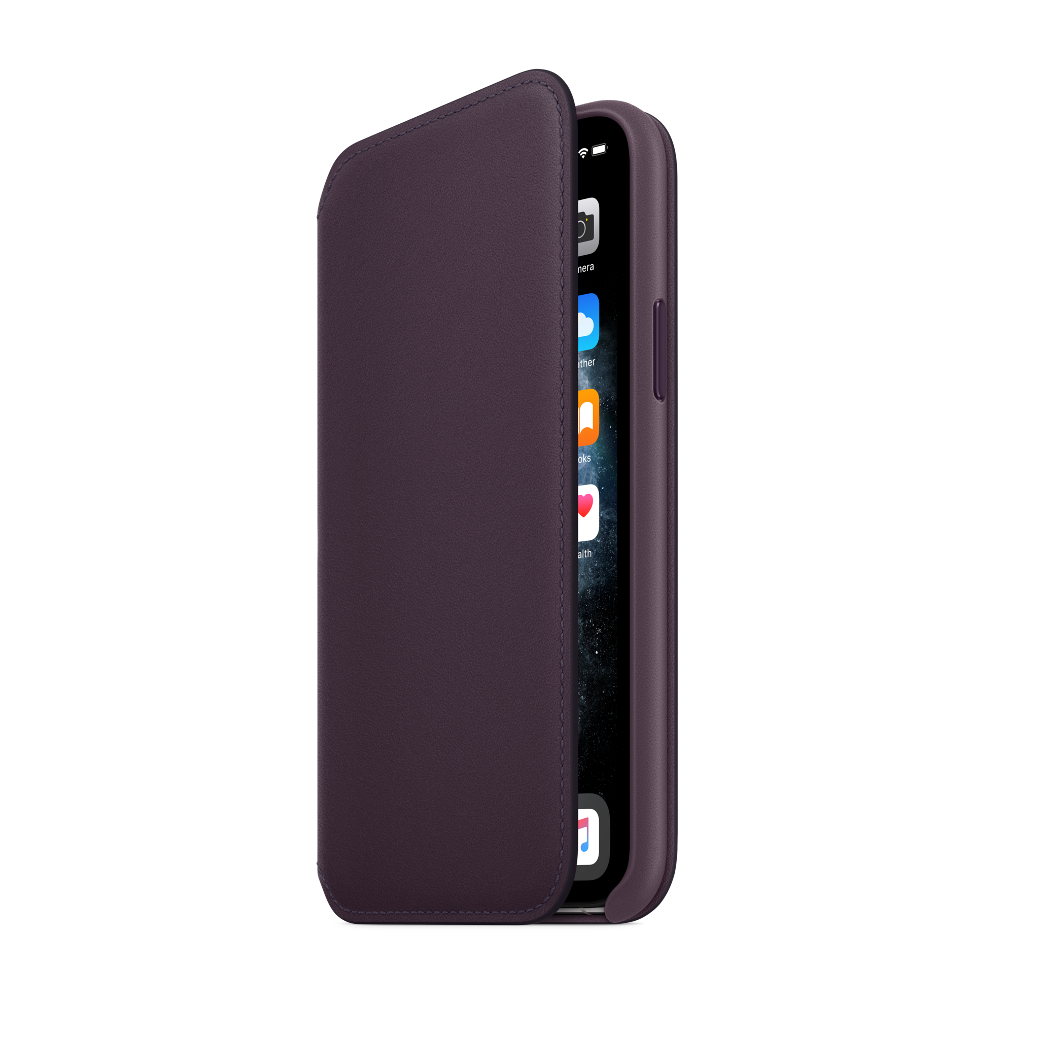 iPhone 11 Pro Leather Folio — Aubergine