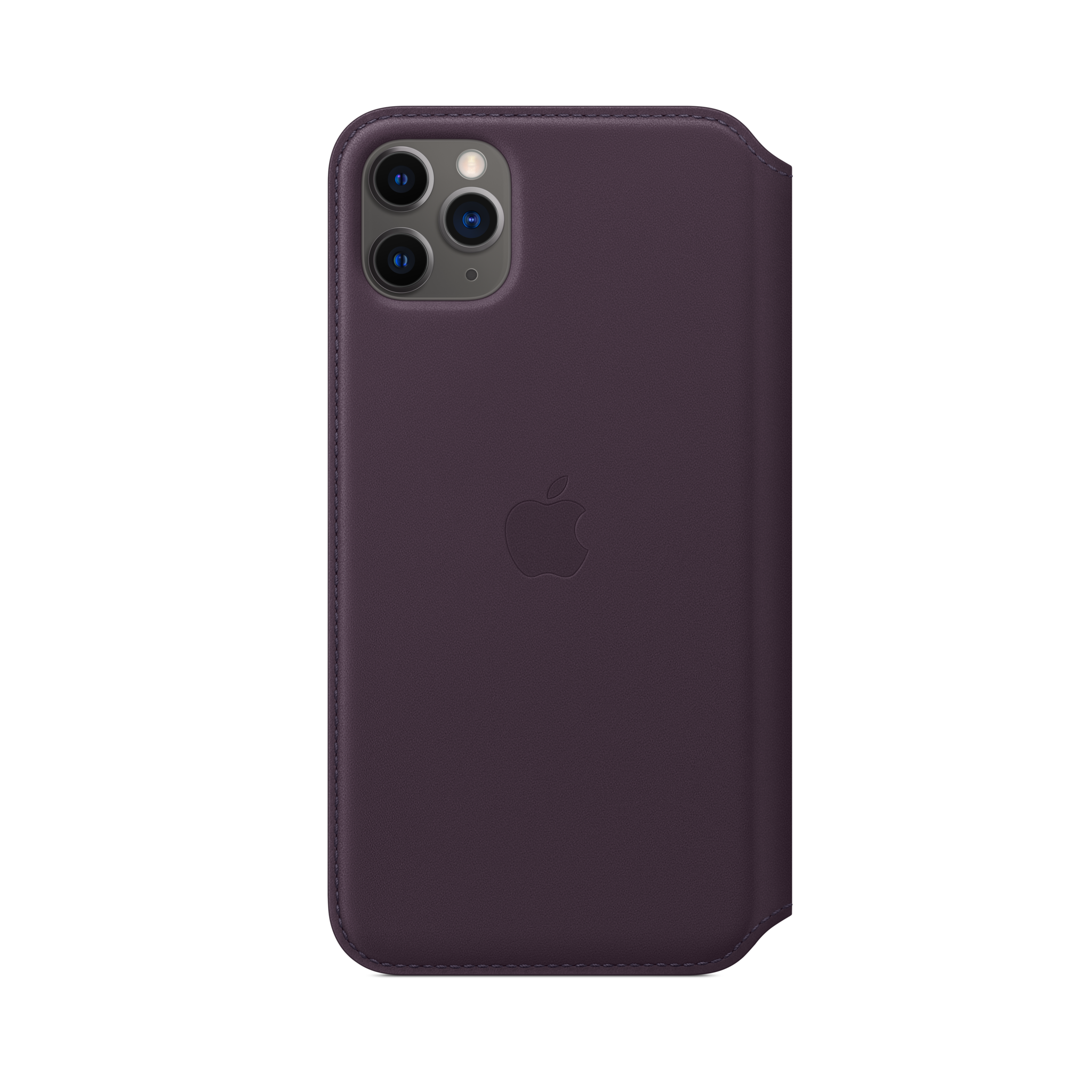 iPhone 11 Pro Max Leather Folio — Aubergine