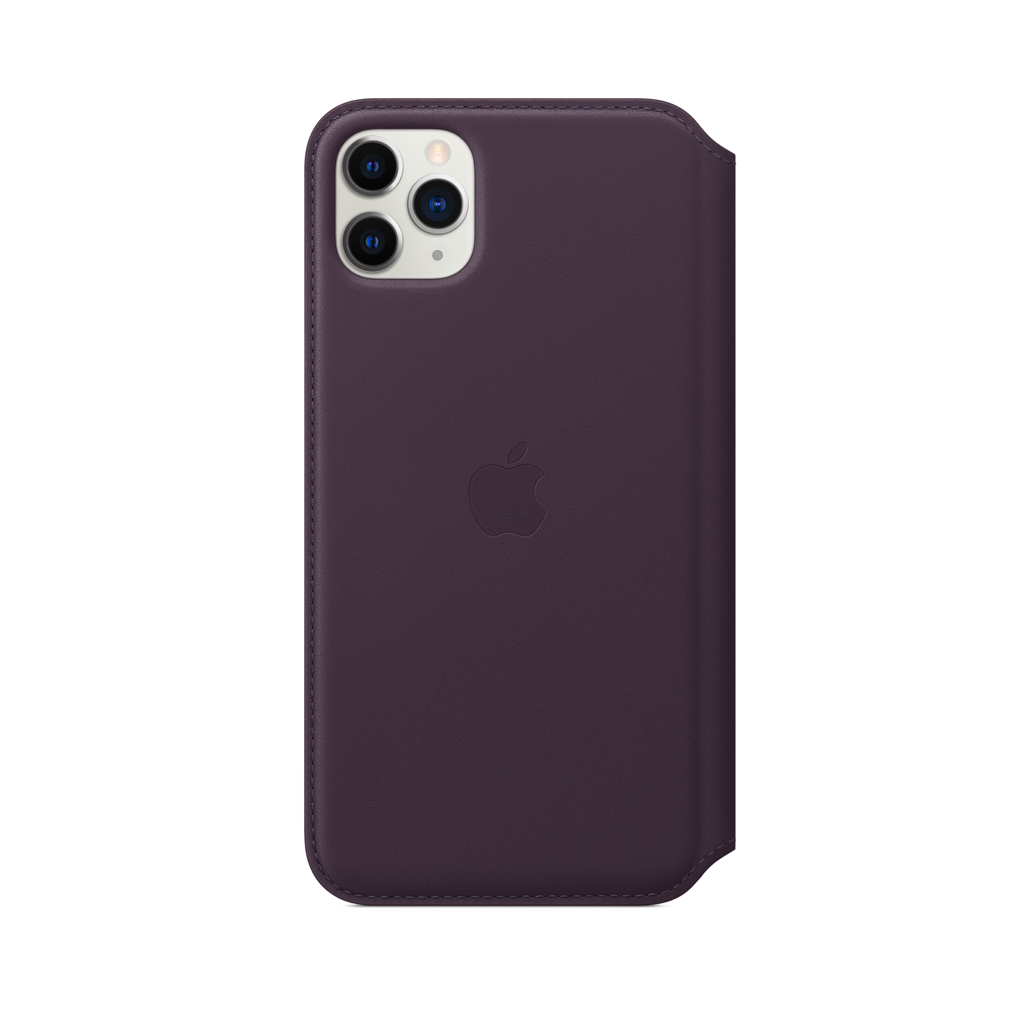 iPhone 11 Pro Max Leather Folio — Aubergine