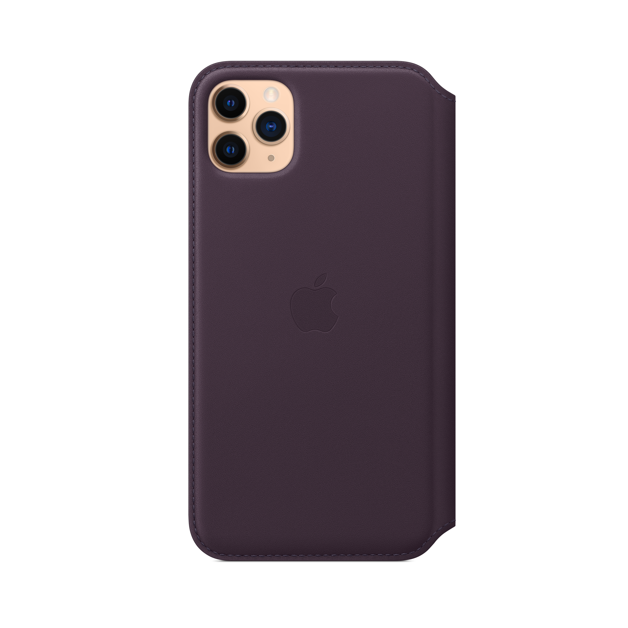iPhone 11 Pro Max Leather Folio — Aubergine