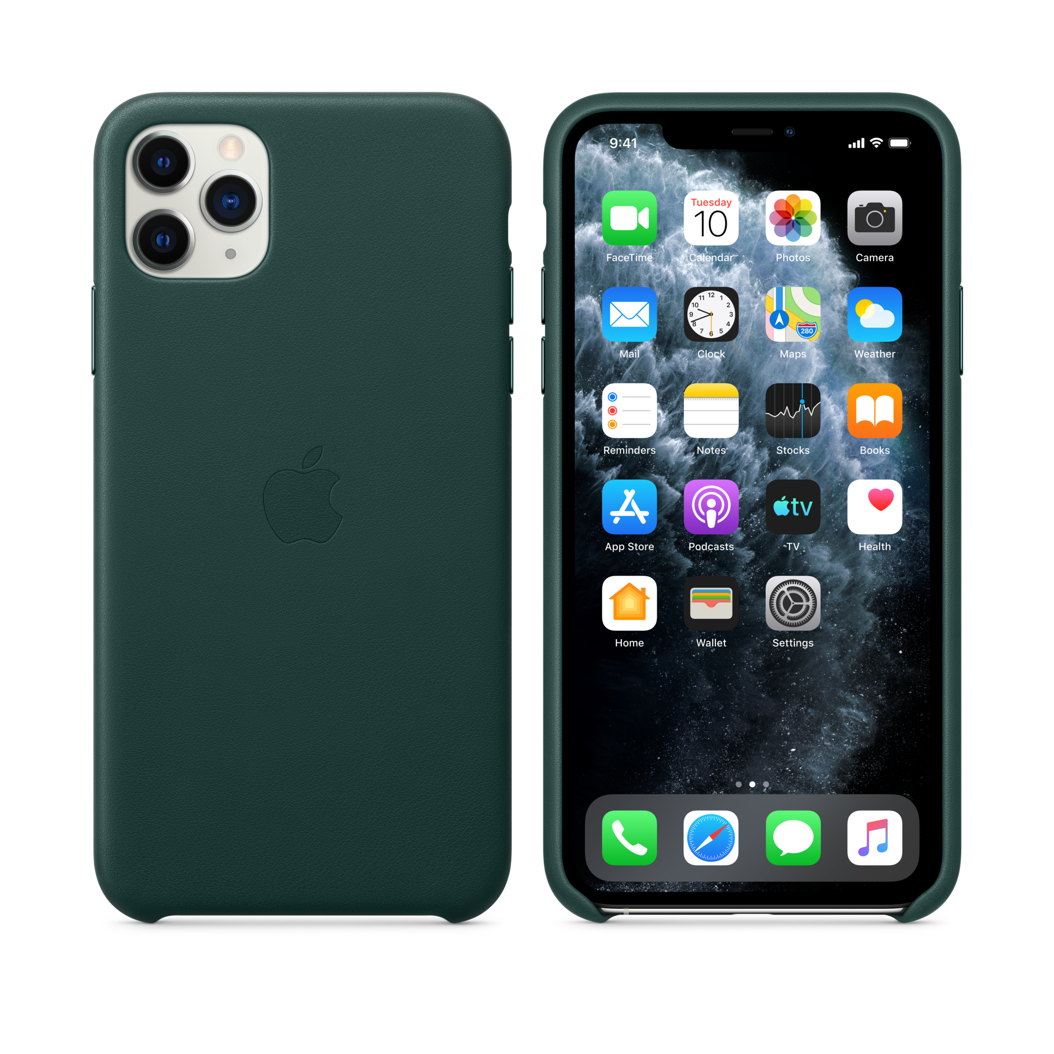 iPhone 11 Pro Max Leather Case — Forest Green