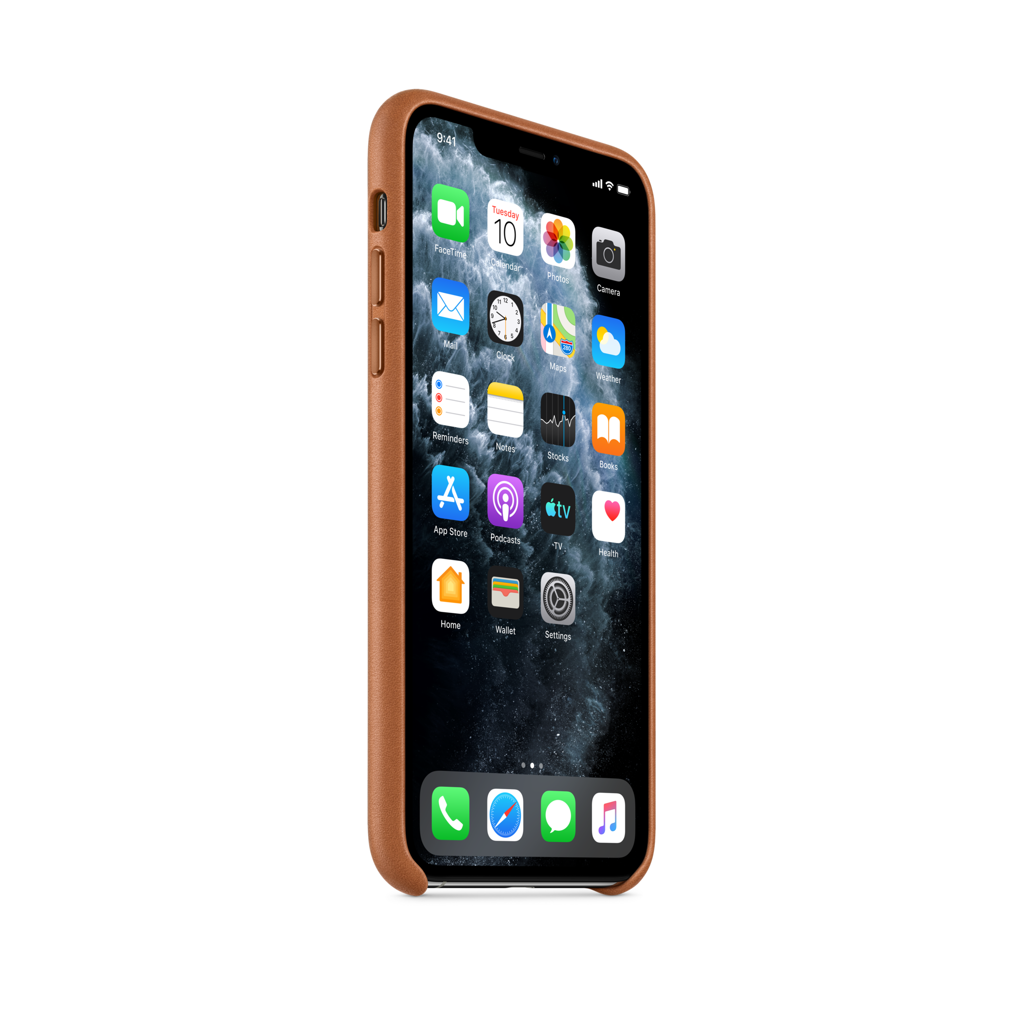 iPhone 11 Pro Max Leather Case — Saddle Brown