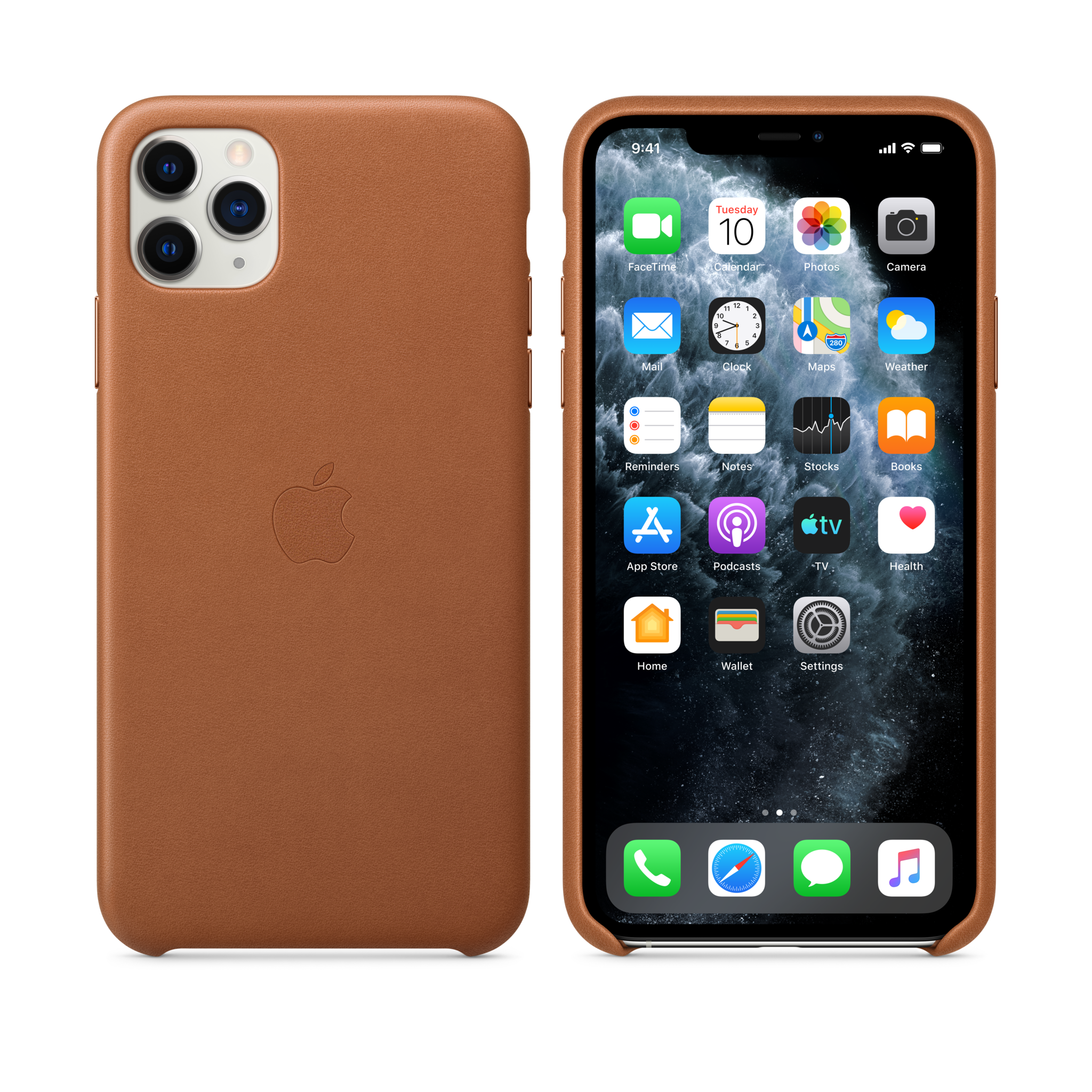 iPhone 11 Pro Max Leather Case — Saddle Brown