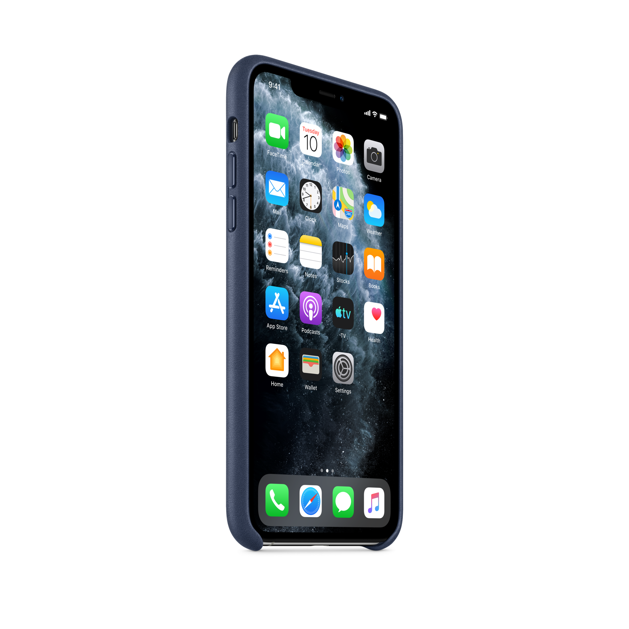 iPhone 11 Pro Max Leather Case — Midnight Blue