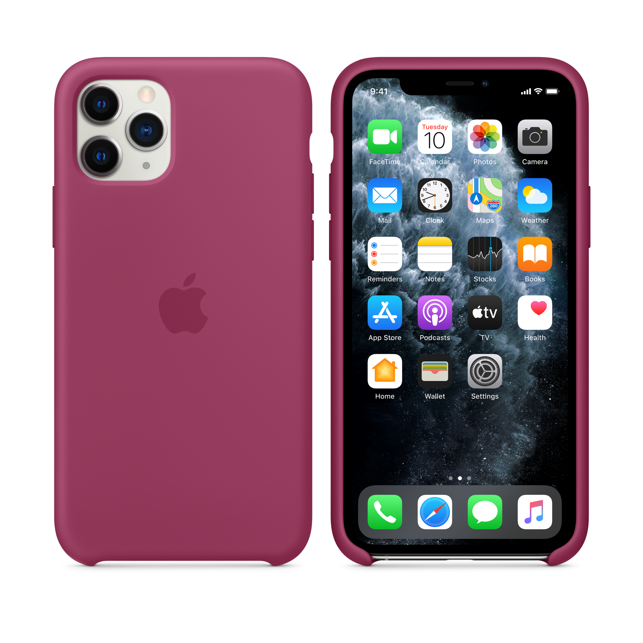 iPhone 11 Pro Silicone Case — Pomegranate