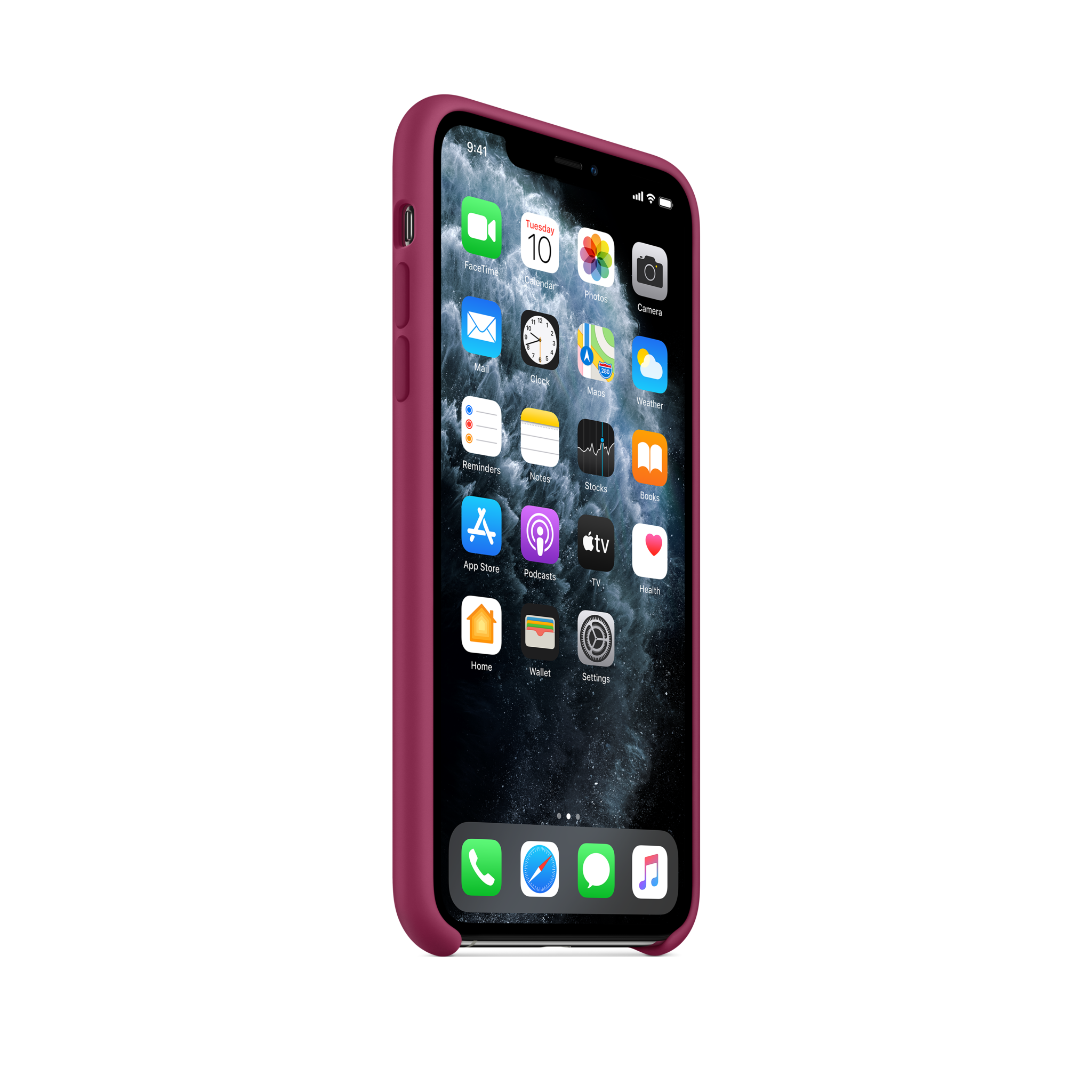 iPhone 11 Pro Max Silicone Case — Pomegranate