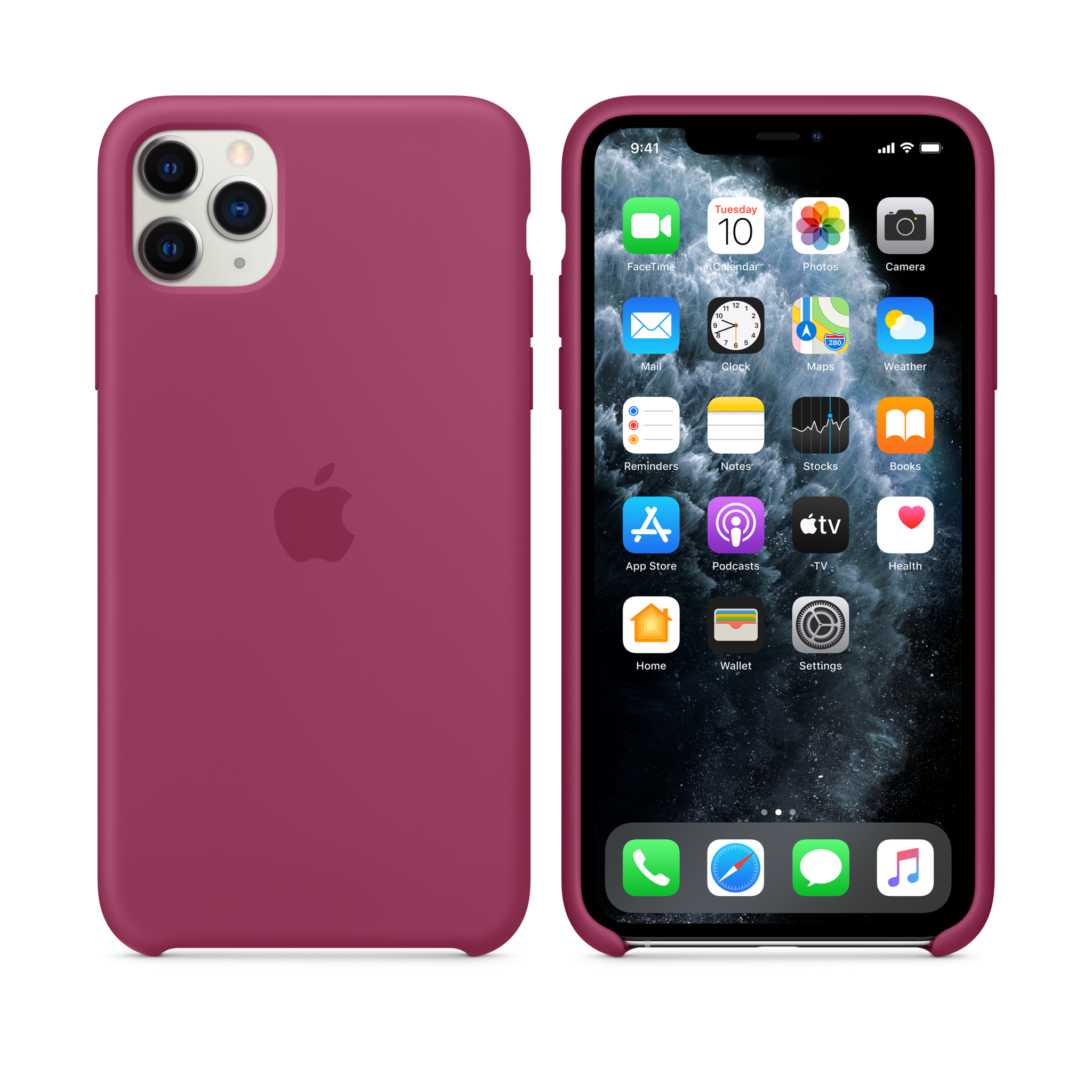 iPhone 11 Pro Max Silicone Case — Pomegranate