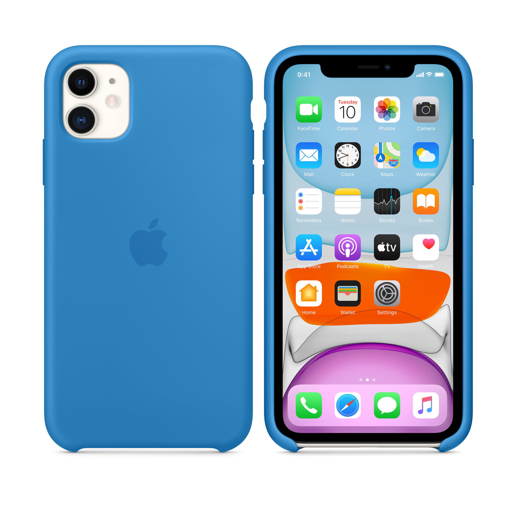 iPhone 11 Silicone Case — Surf Blue