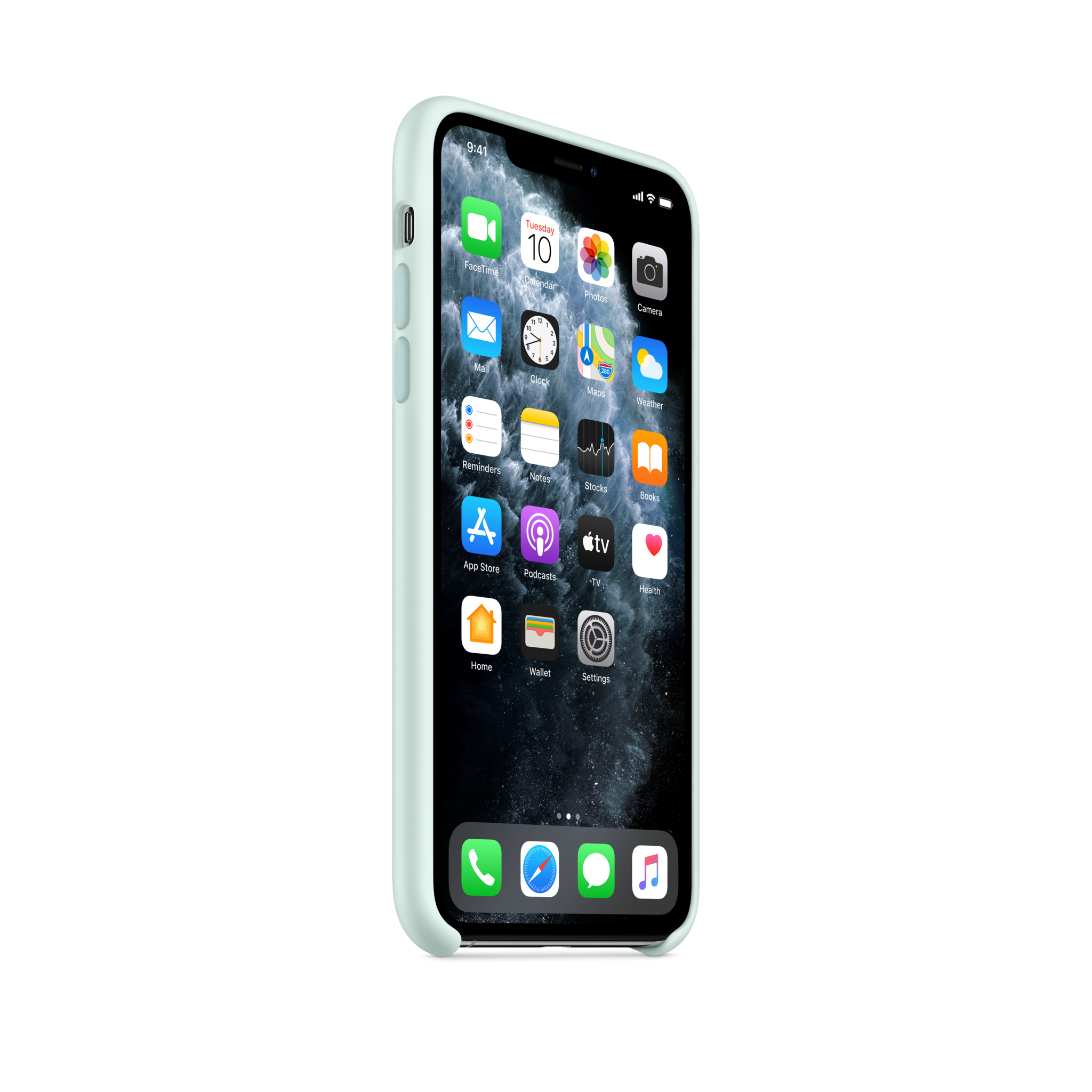 iPhone 11 Pro Max Silicone Case — Seafoam