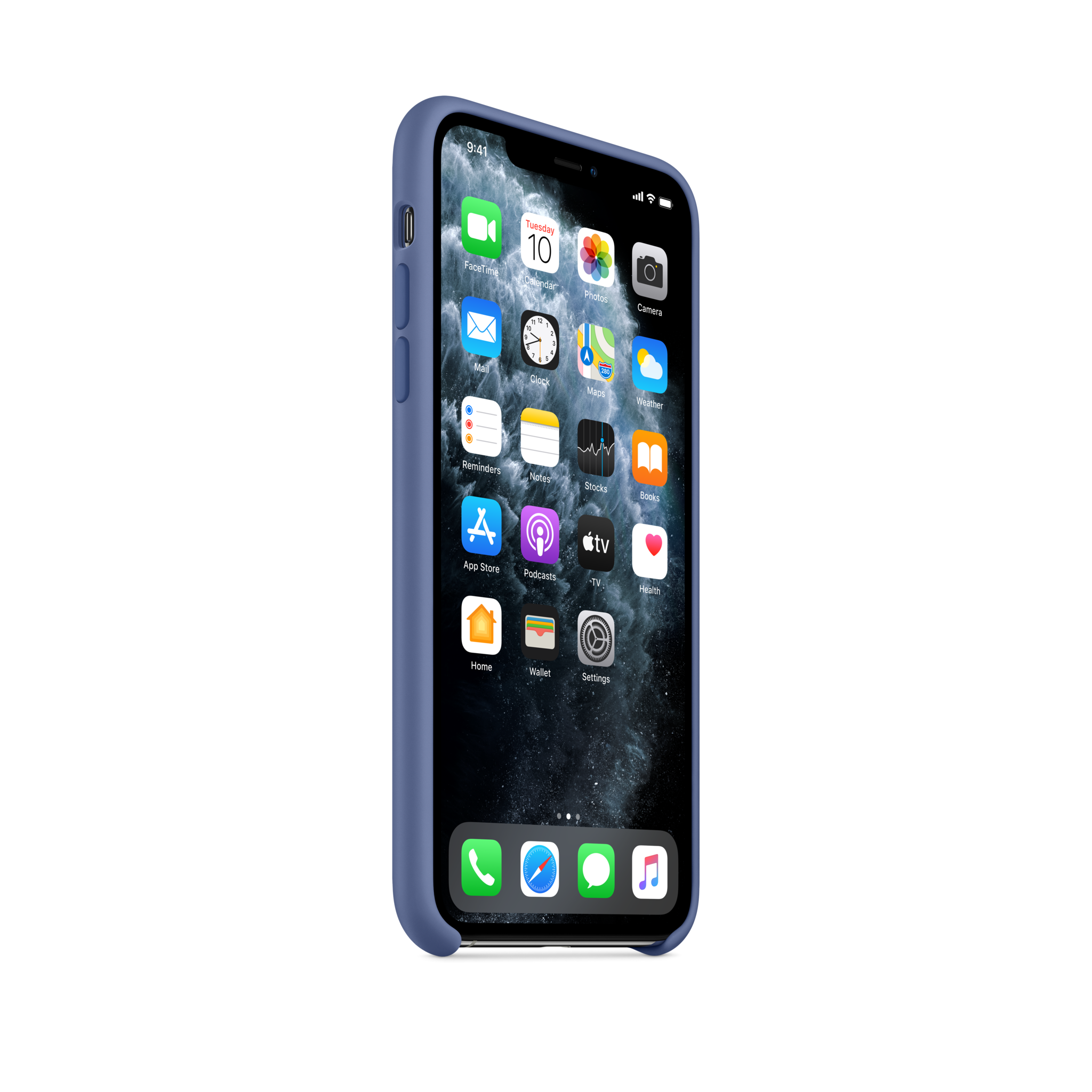 iPhone 11 Pro Max Silicone Case — Linen Blue