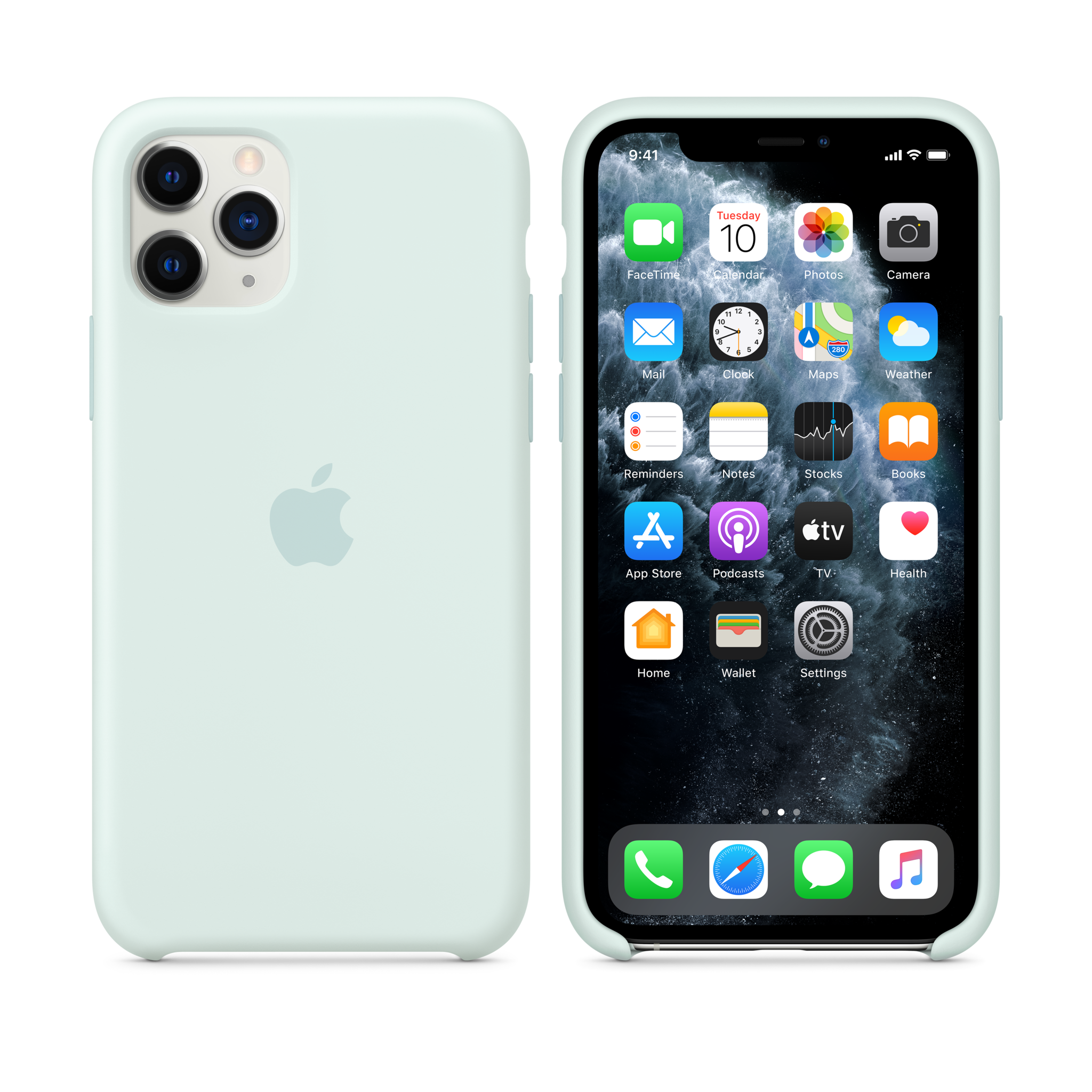 iPhone 11 Pro Silicone Case — Seafoam