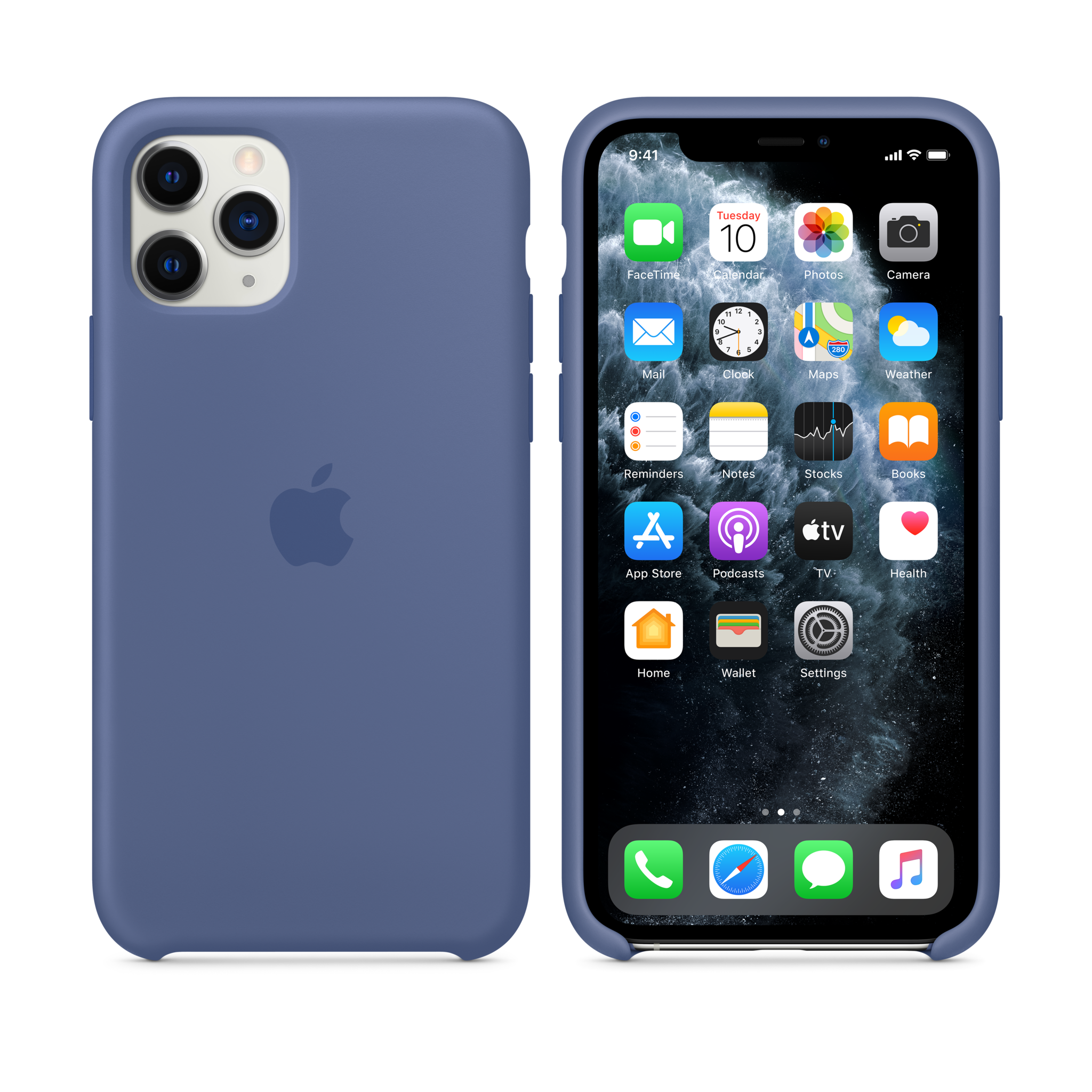 iPhone 11 Pro Silicone Case — Linen Blue
