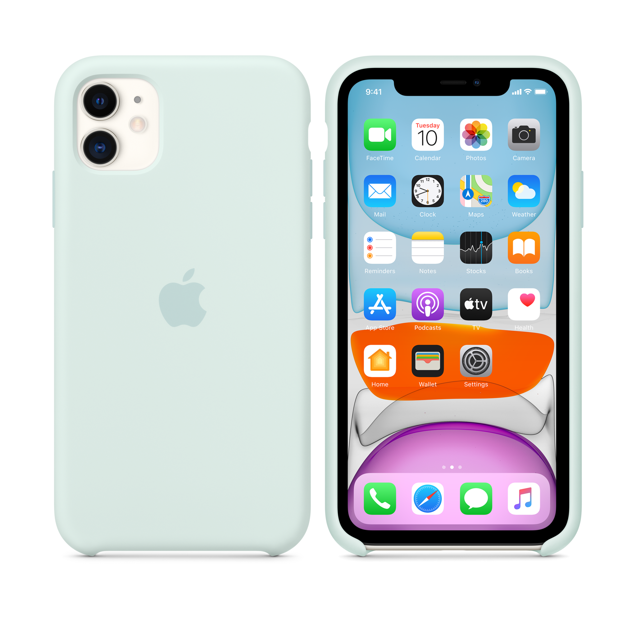 iPhone 11 Silicone Case — Seafoam
