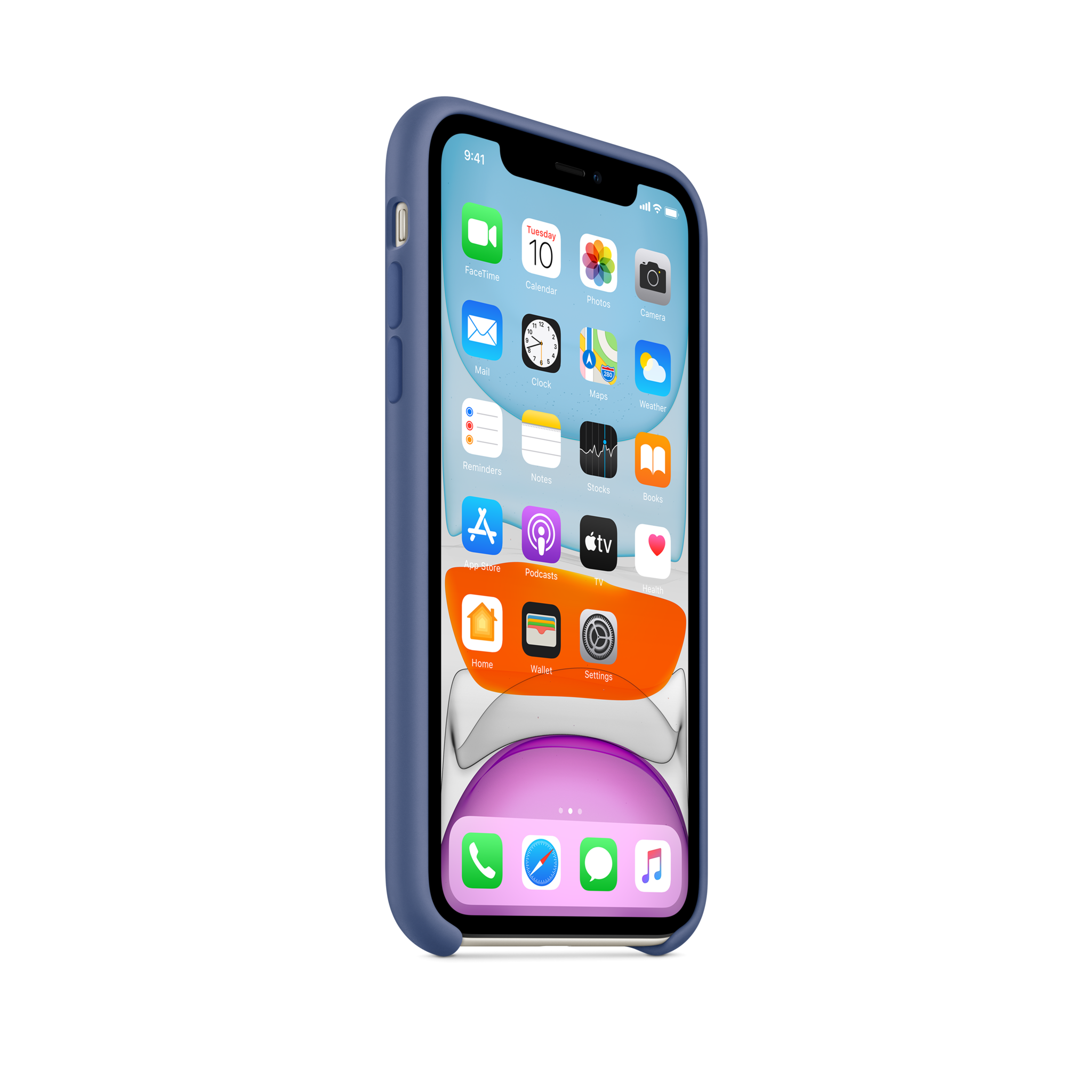 iPhone 11 Silicone Case — Linen Blue