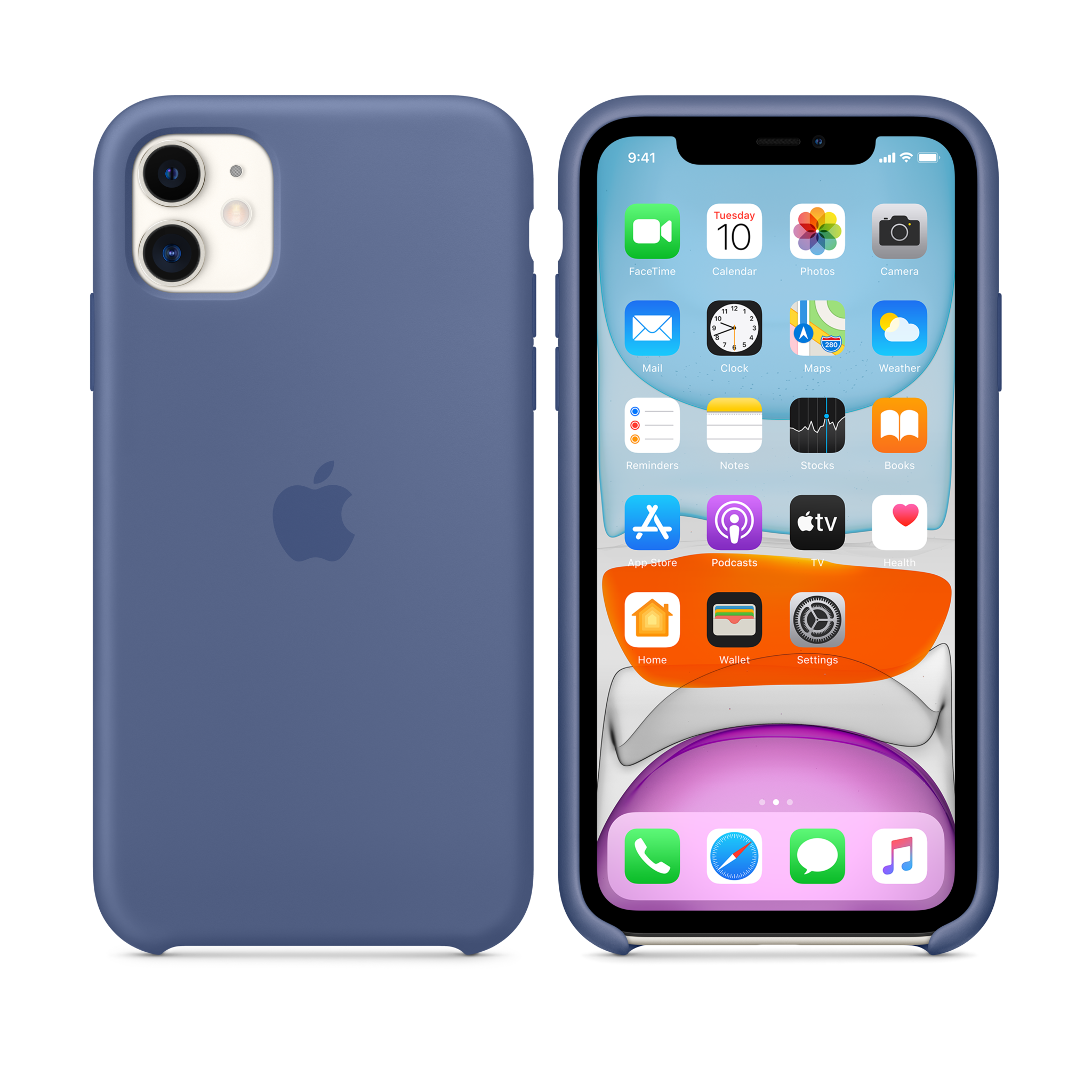 iPhone 11 Silicone Case — Linen Blue