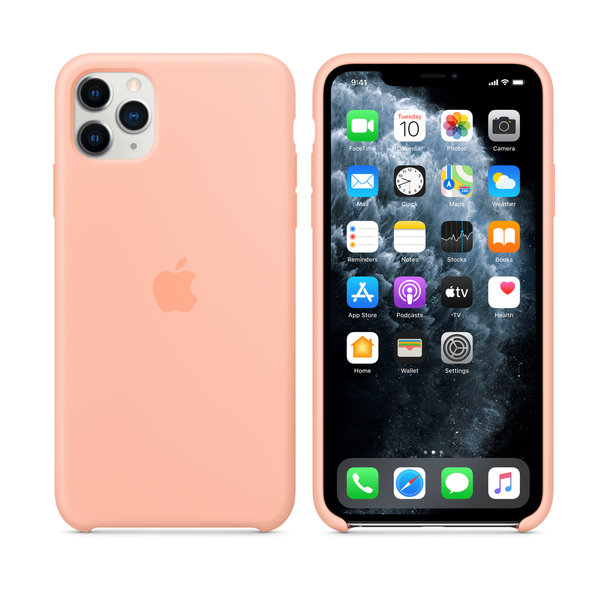 iPhone 11 Pro Max Silicone Case — Grapefruit