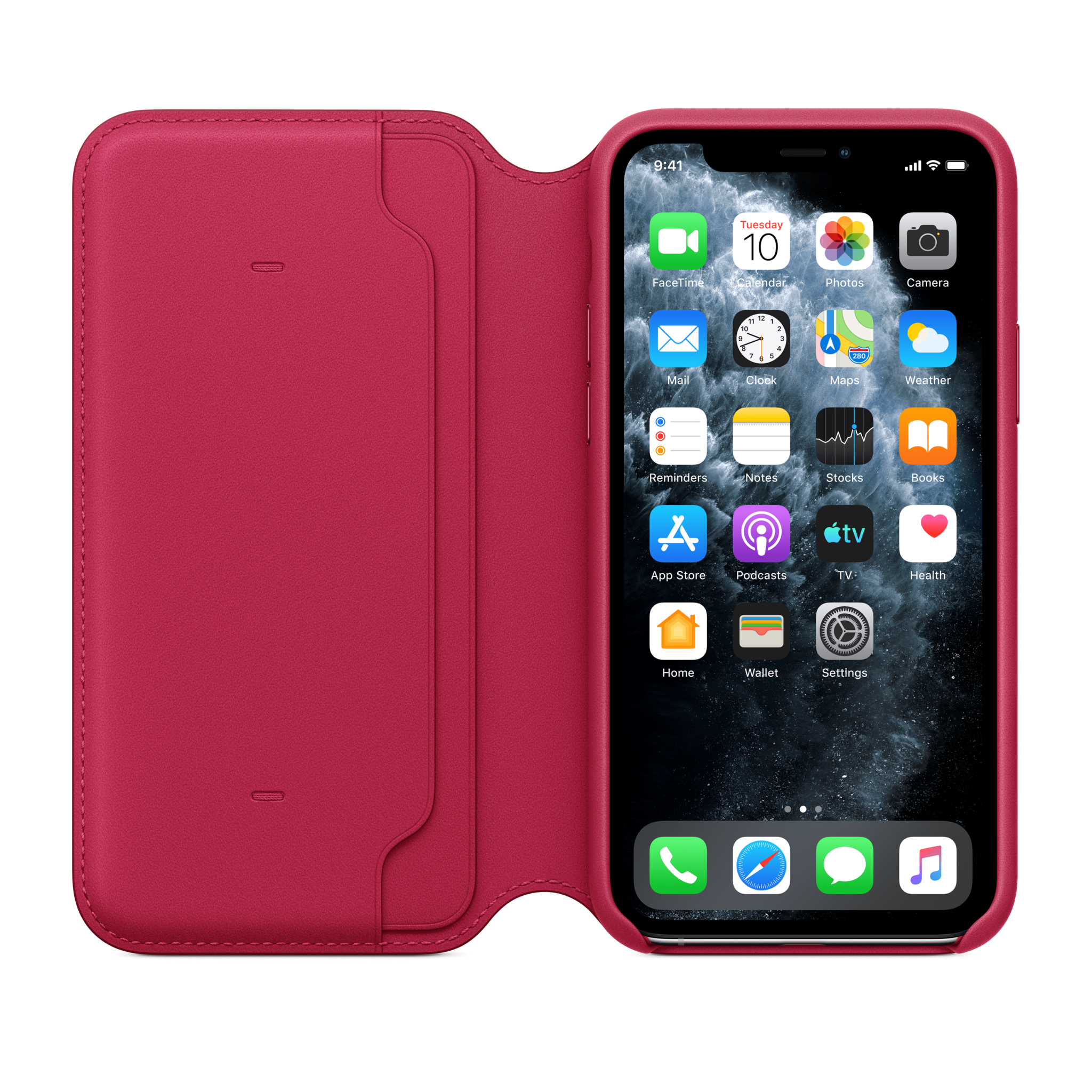 iPhone 11 Pro Leather Folio — Raspberry