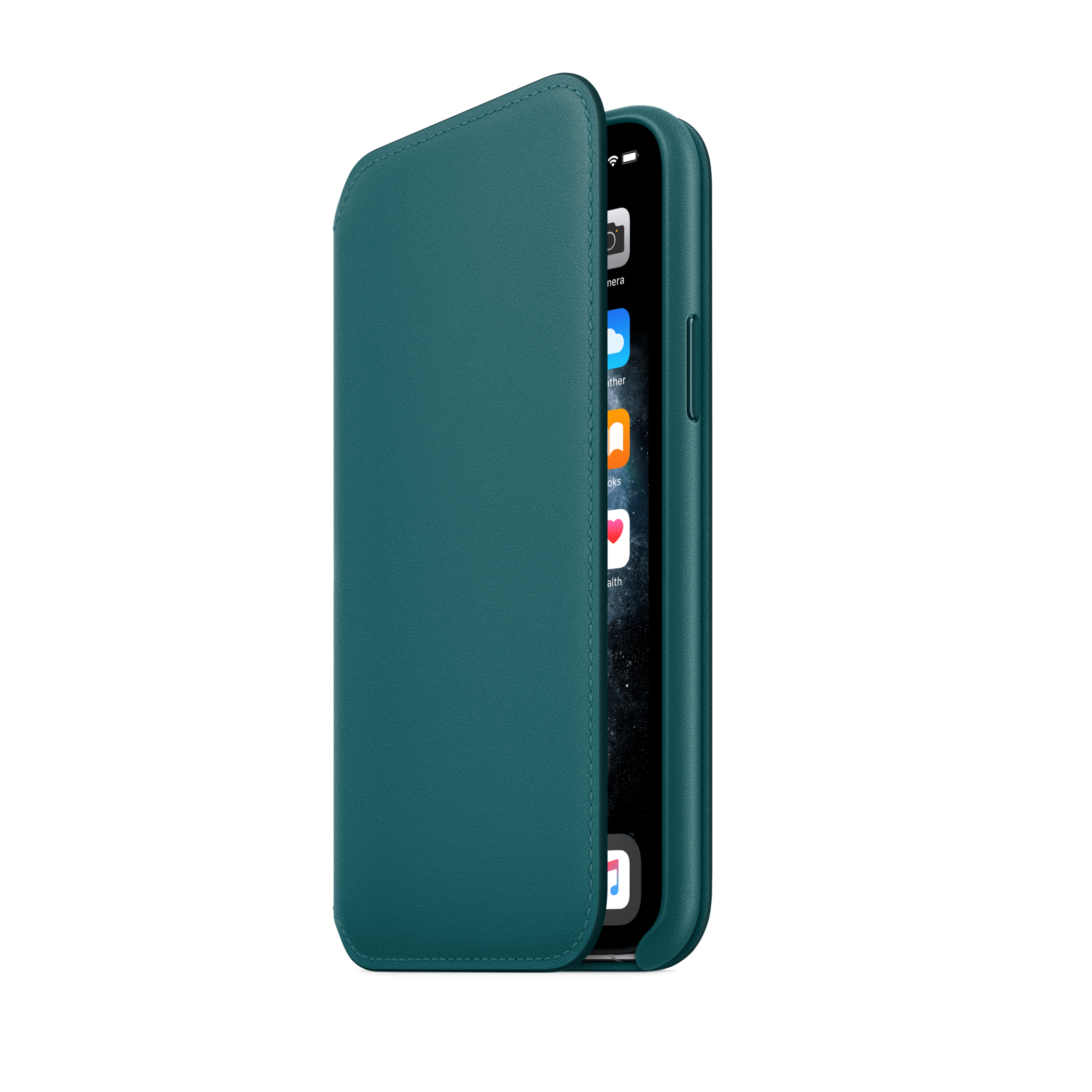 iPhone 11 Pro Leather Folio — Peacock