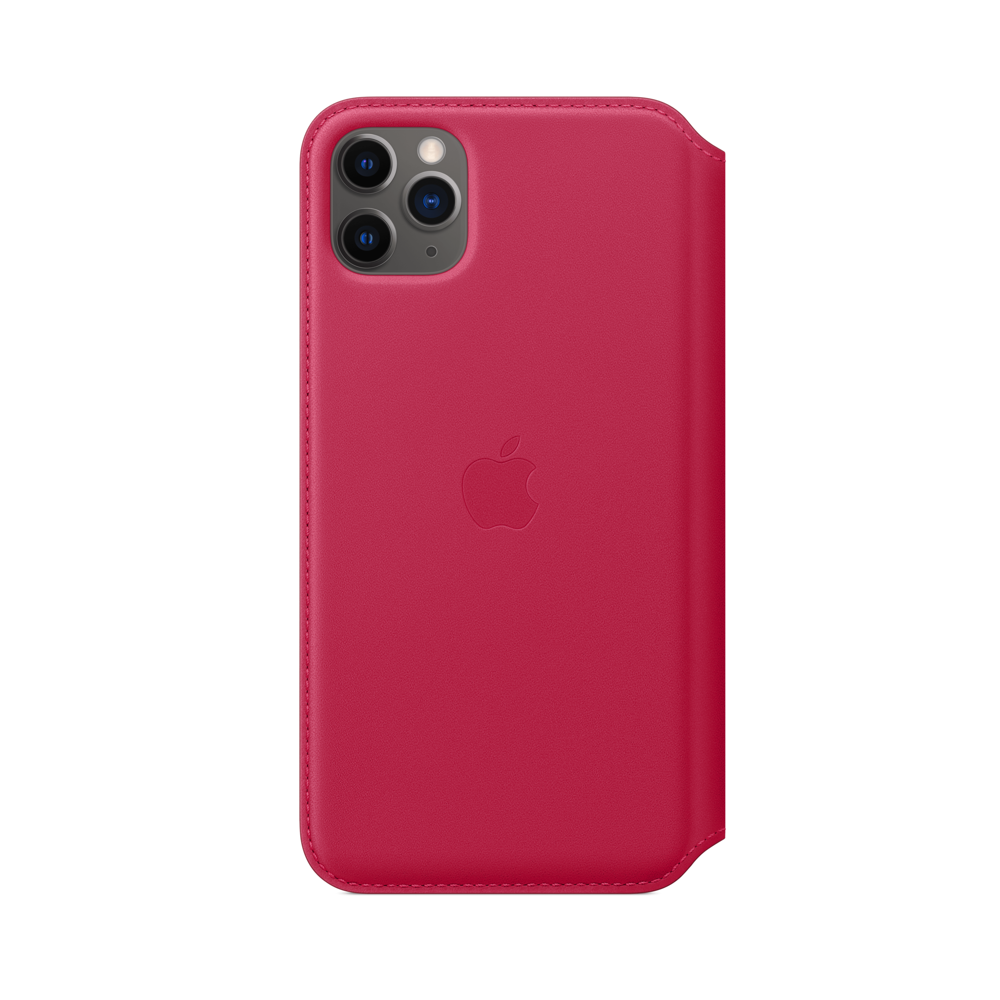 iPhone 11 Pro Max Leather Folio — Raspberry