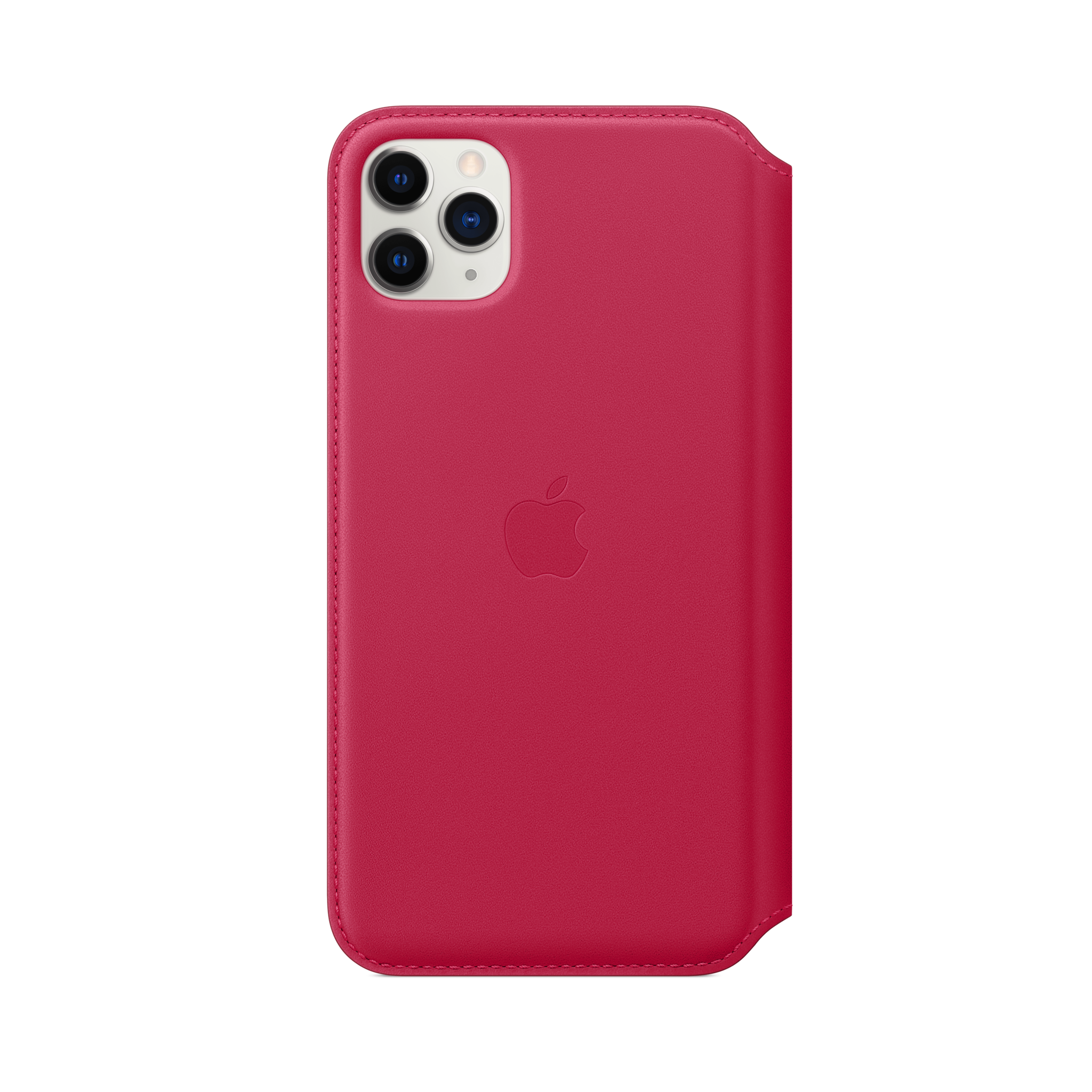 iPhone 11 Pro Max Leather Folio — Raspberry