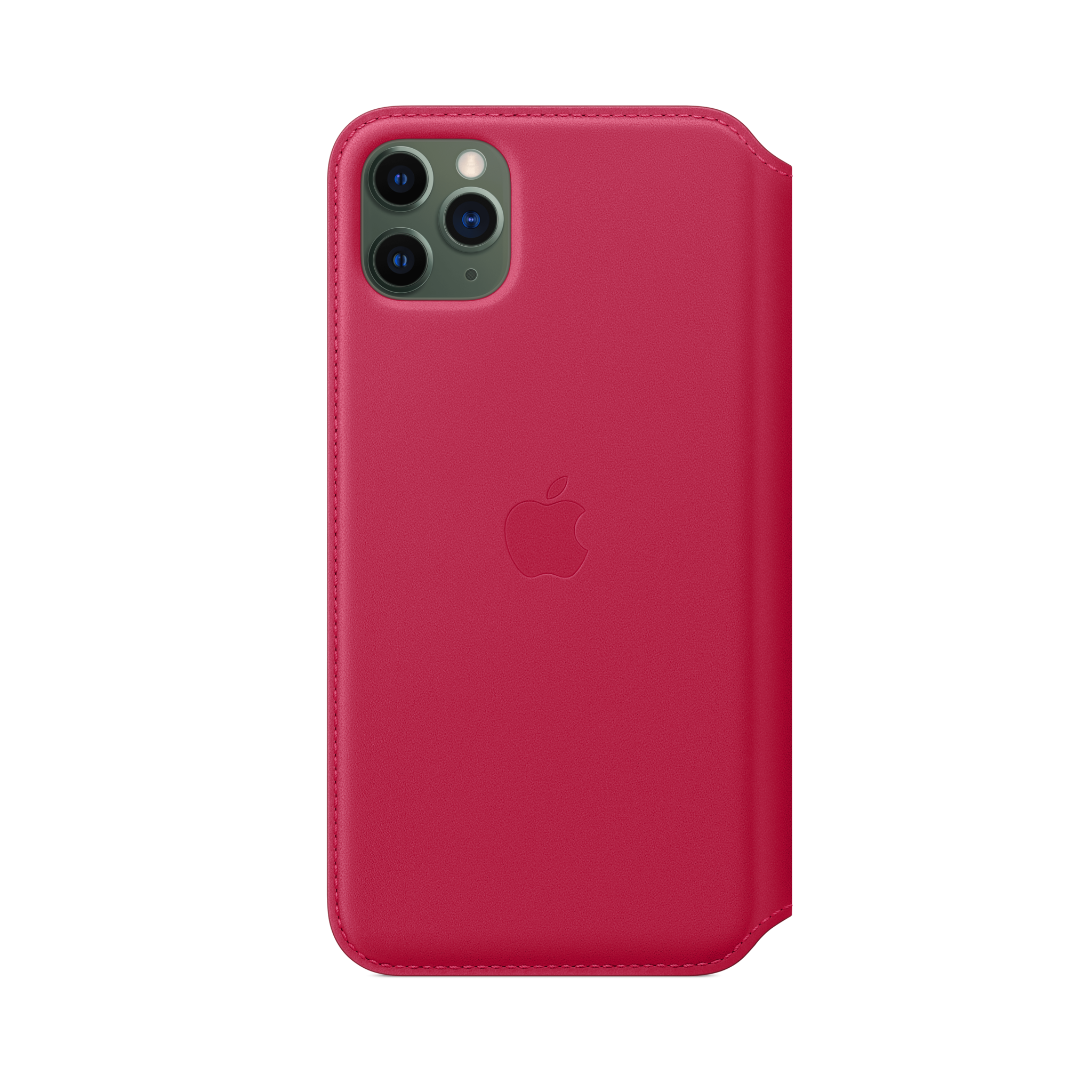 iPhone 11 Pro Max Leather Folio — Raspberry