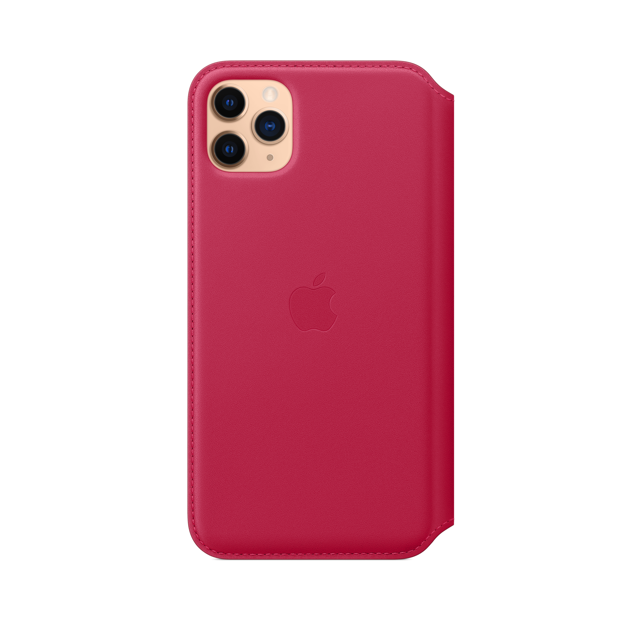 iPhone 11 Pro Max Leather Folio — Raspberry