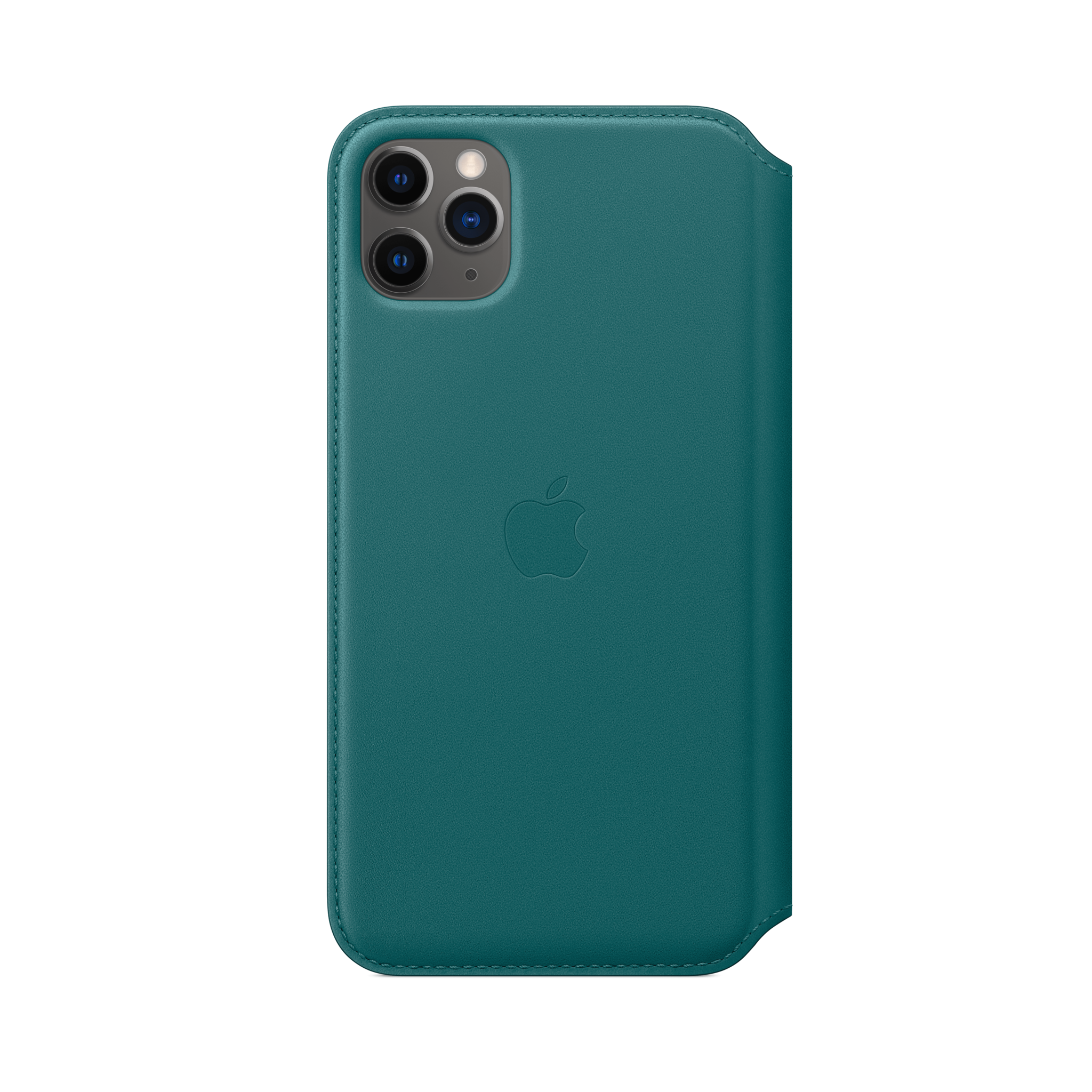 iPhone 11 Pro Max Leather Folio — Peacock