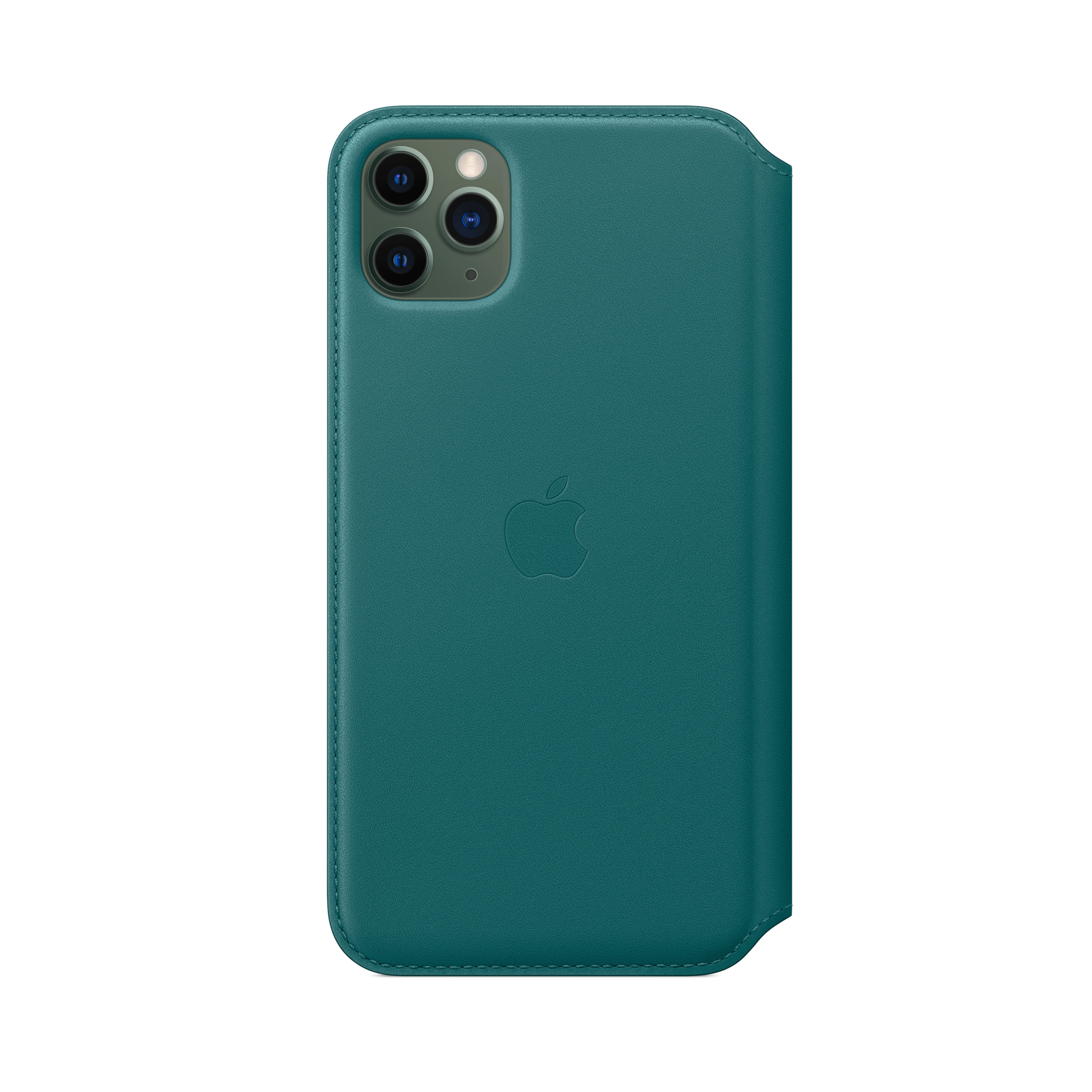 iPhone 11 Pro Max Leather Folio — Peacock