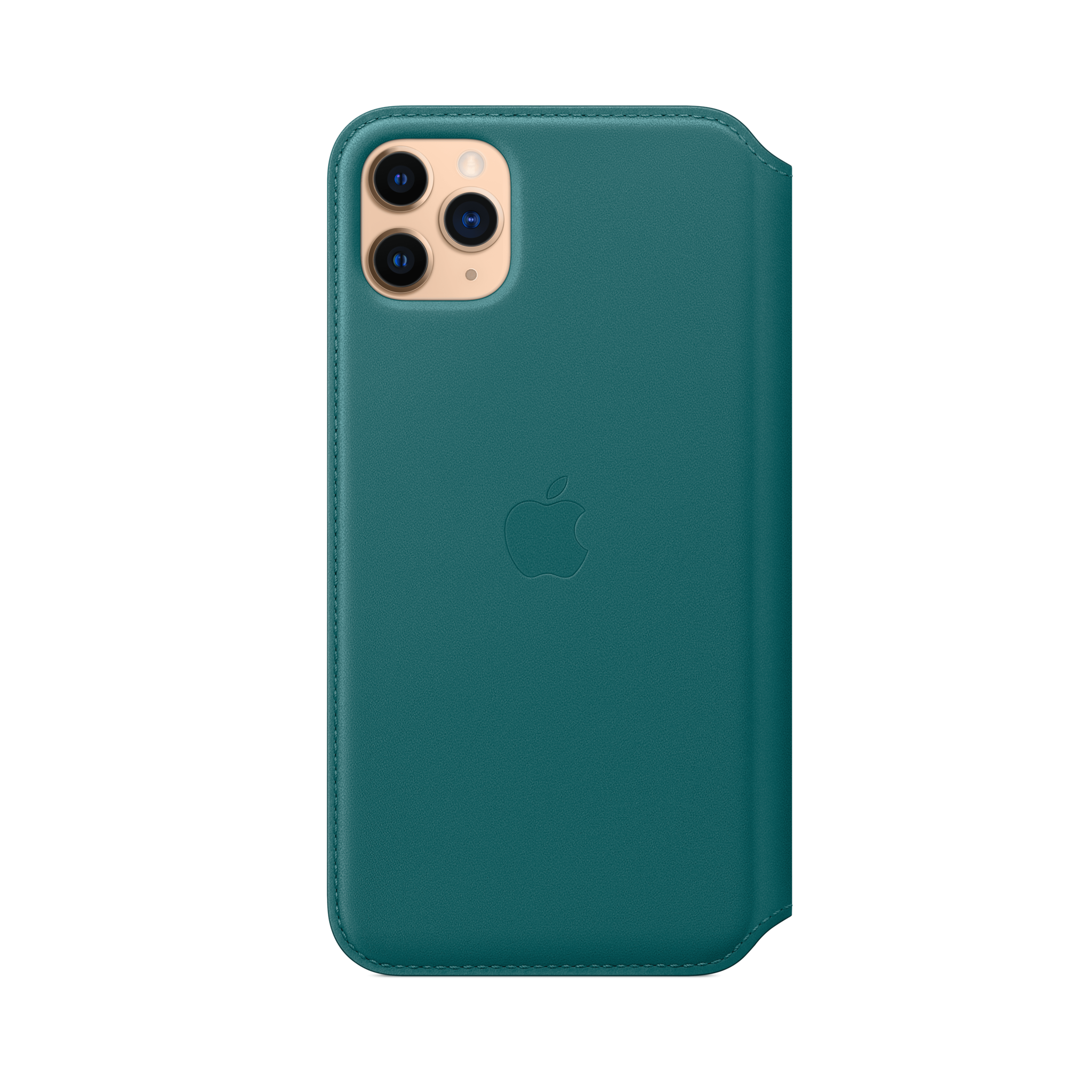 iPhone 11 Pro Max Leather Folio — Peacock