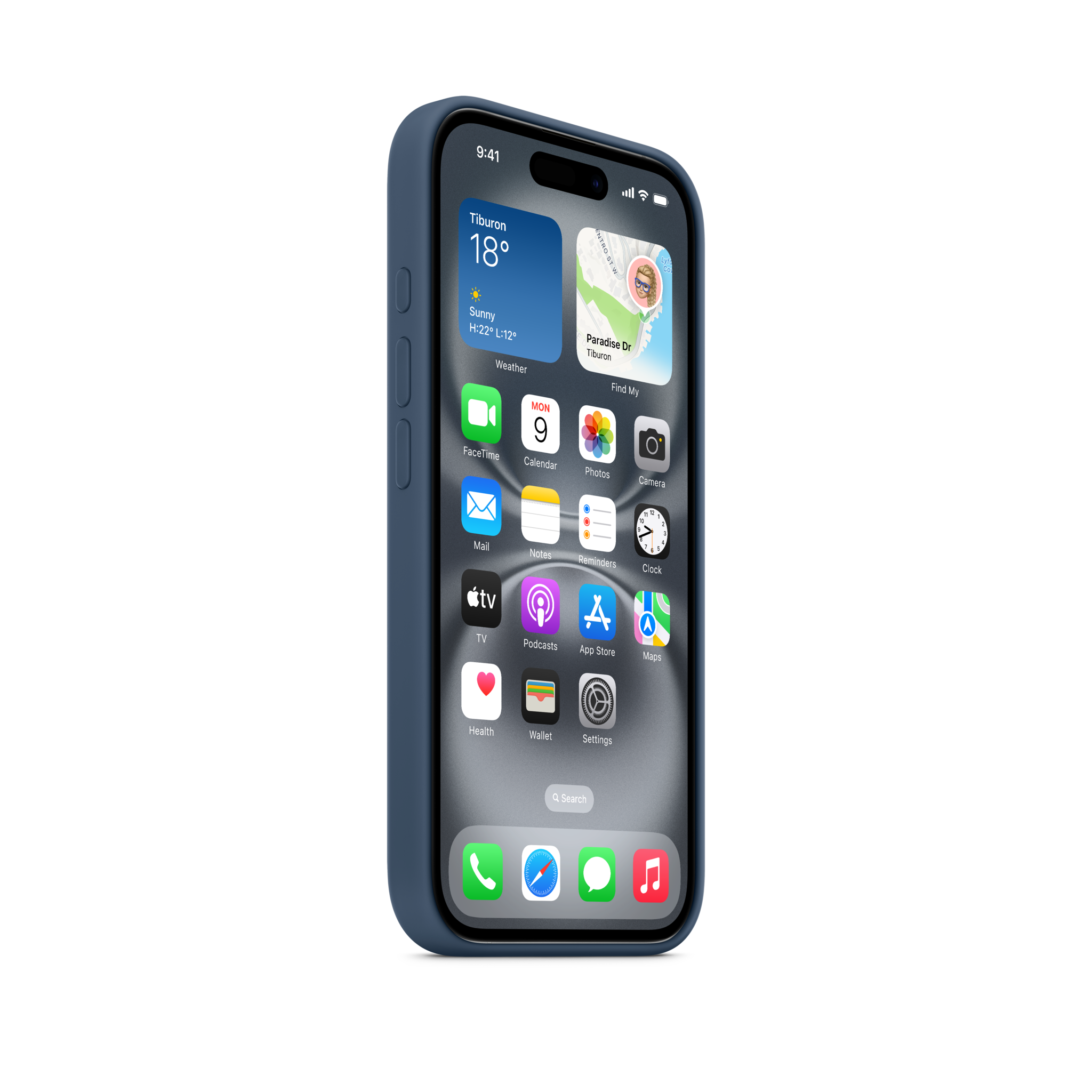 iPhone 16 Silicone Case with MagSafe — Denim