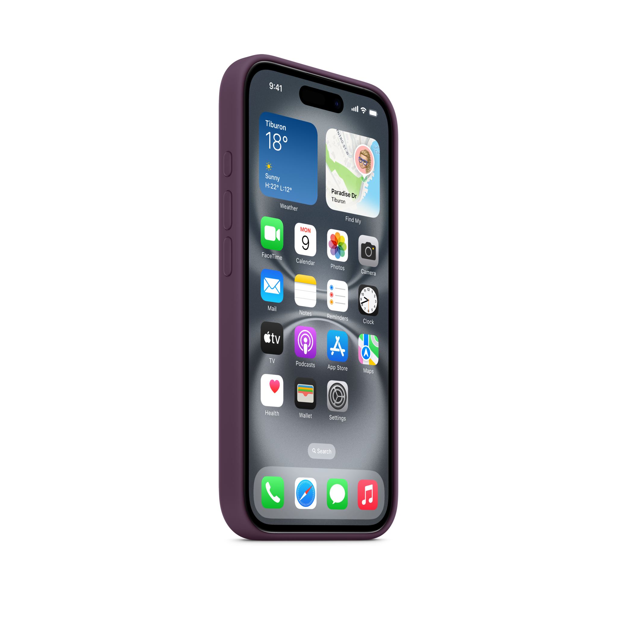 iPhone 16 Silicone Case with MagSafe — Plum