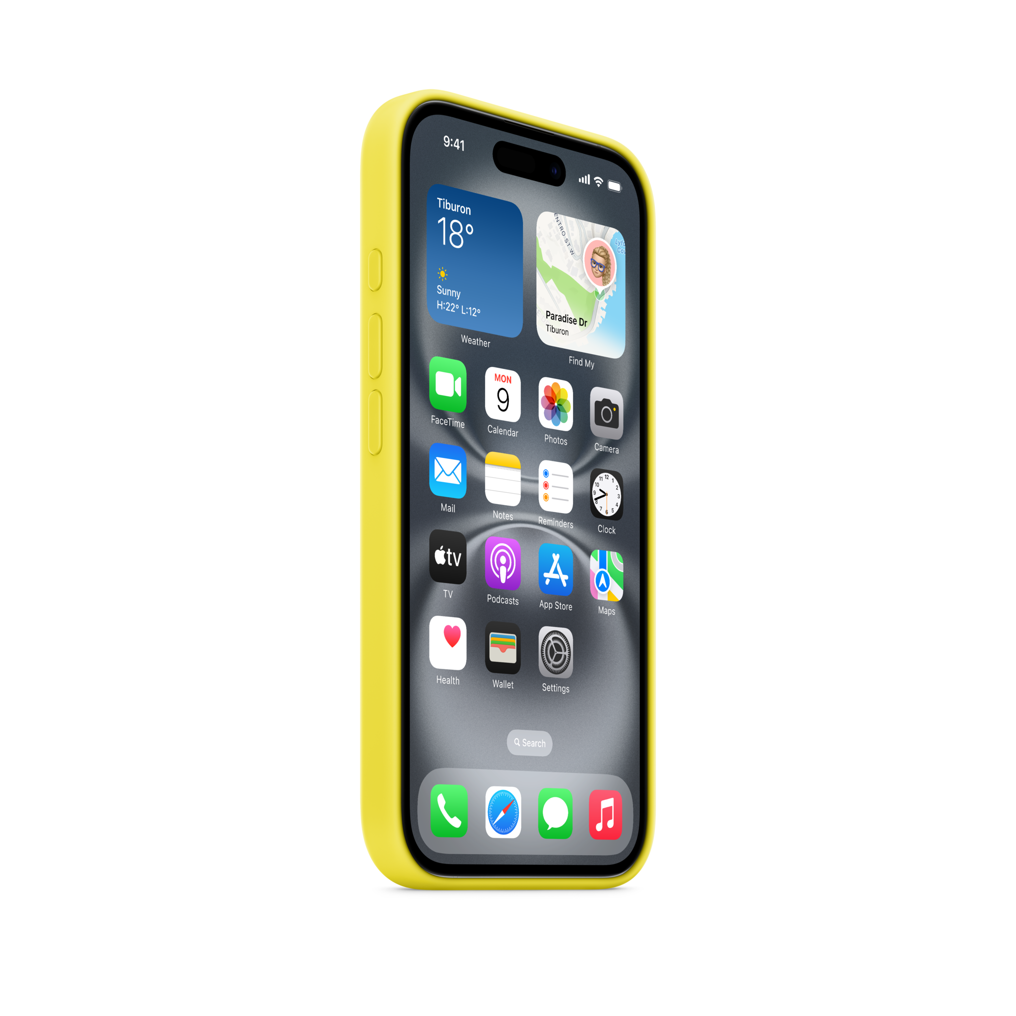 iPhone 16 Silicone Case with MagSafe — Star Fruit