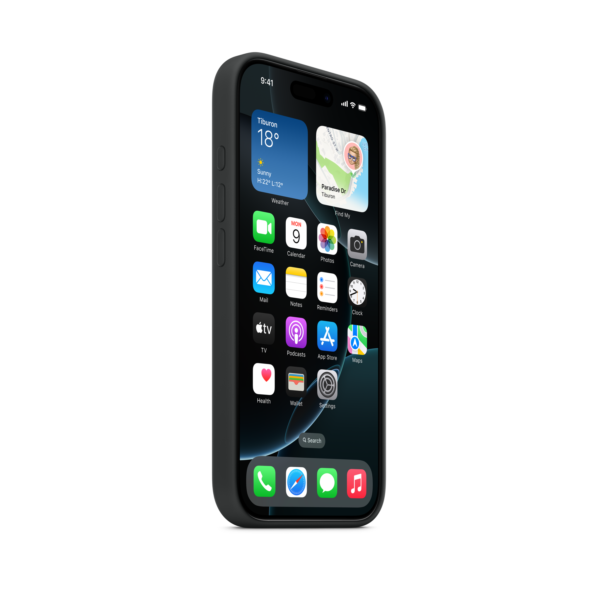 iPhone 16 Pro Silicone Case with MagSafe — Black