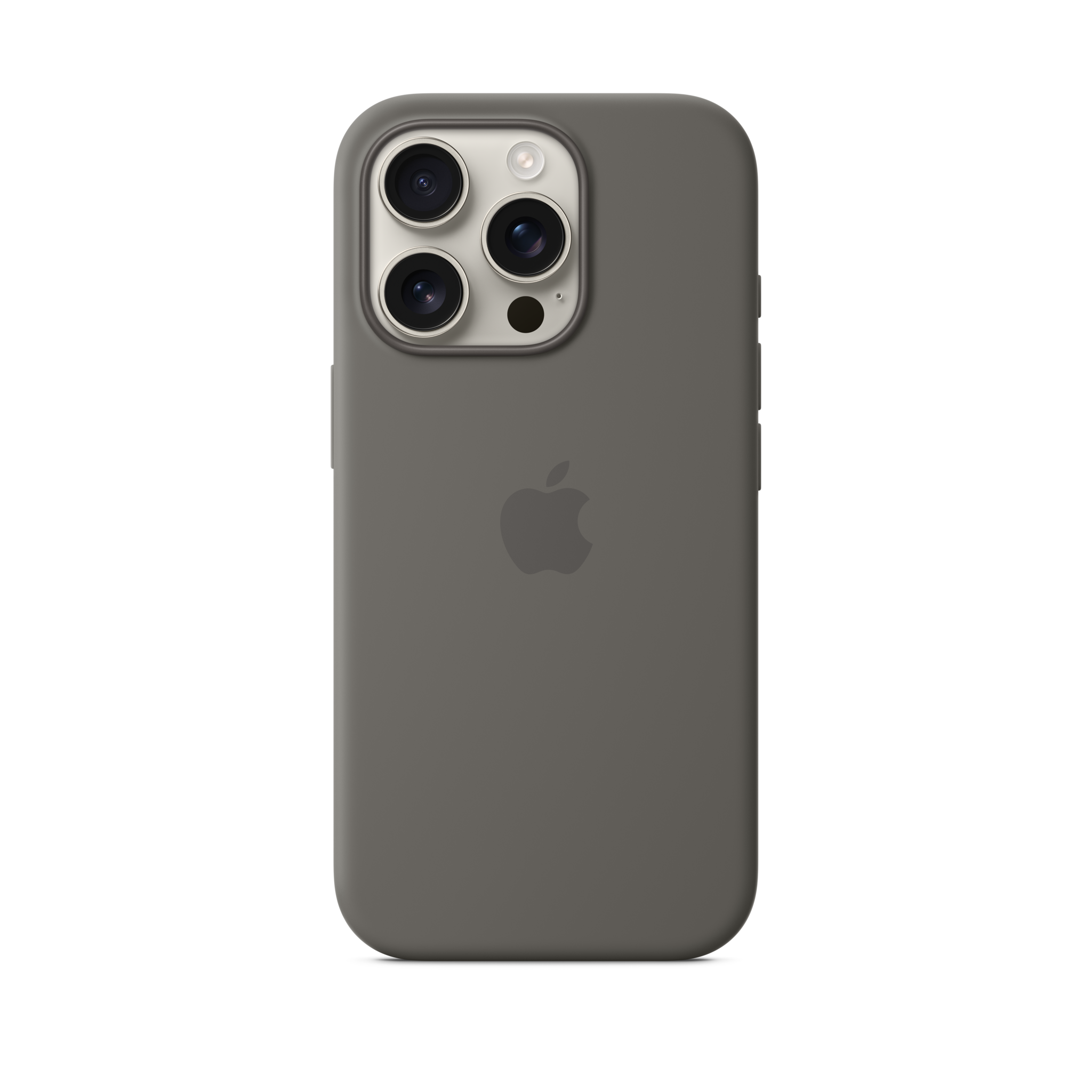 iPhone 16 Pro Silicone Case with MagSafe — Stone Gray