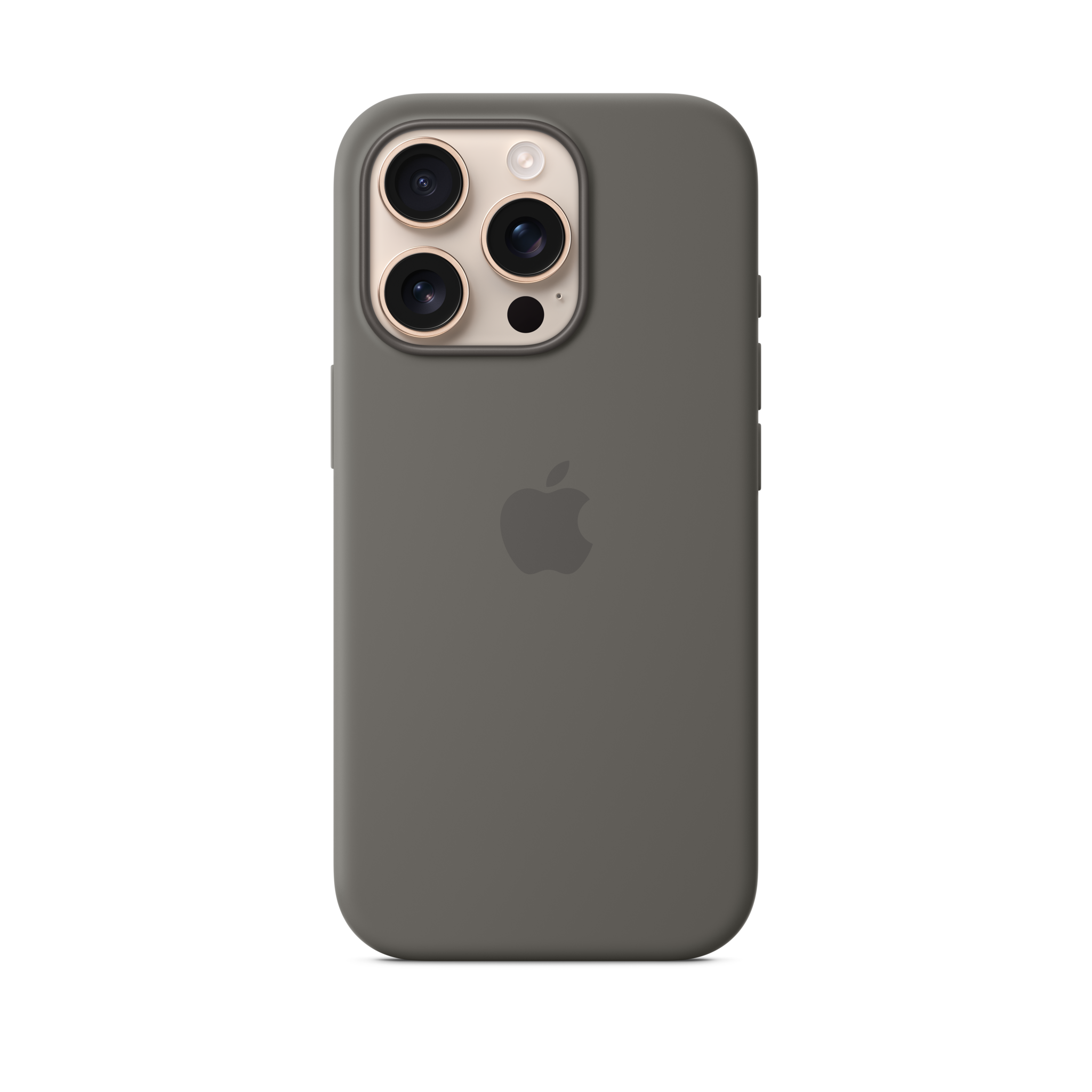 iPhone 16 Pro Silicone Case with MagSafe — Stone Gray