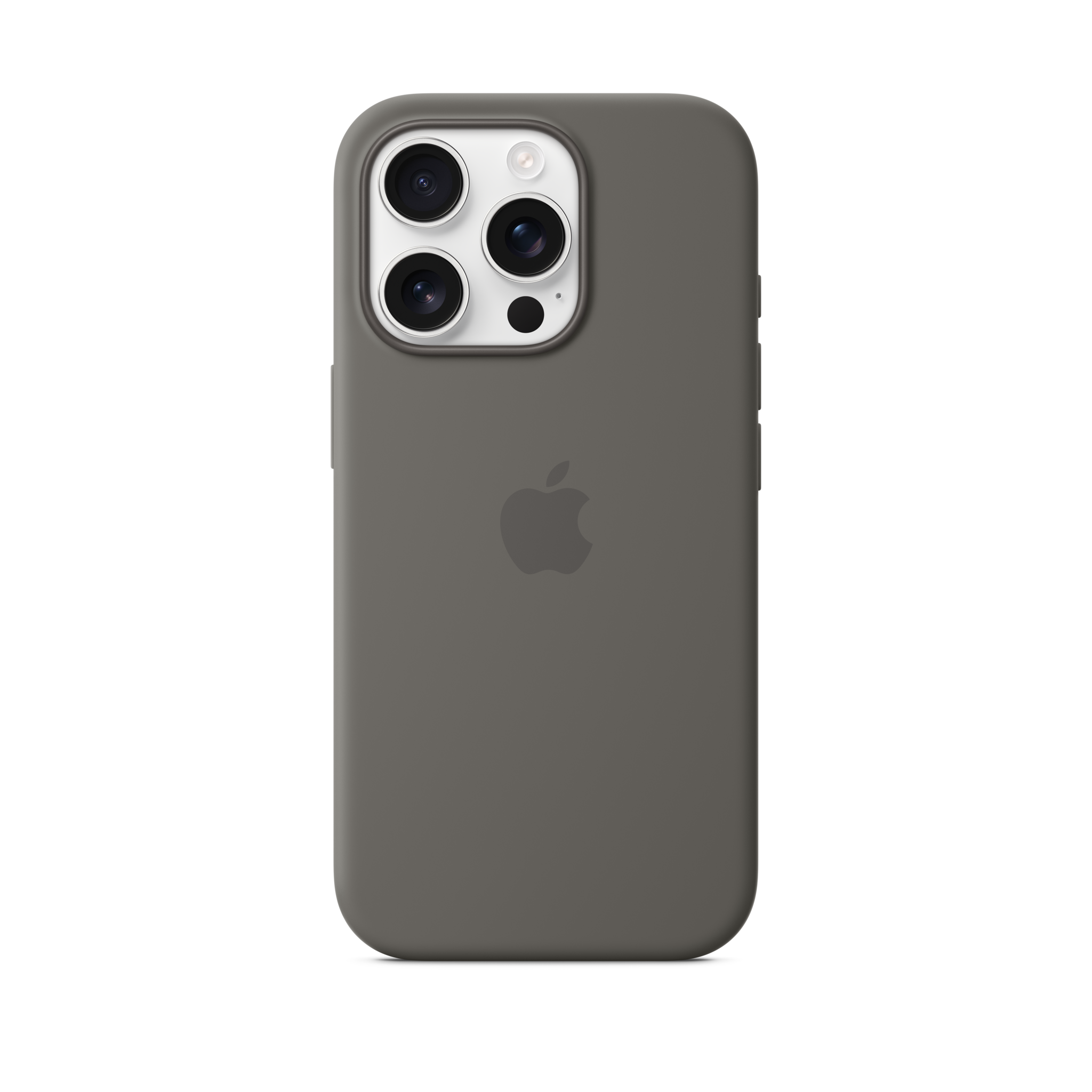 iPhone 16 Pro Silicone Case with MagSafe — Stone Gray