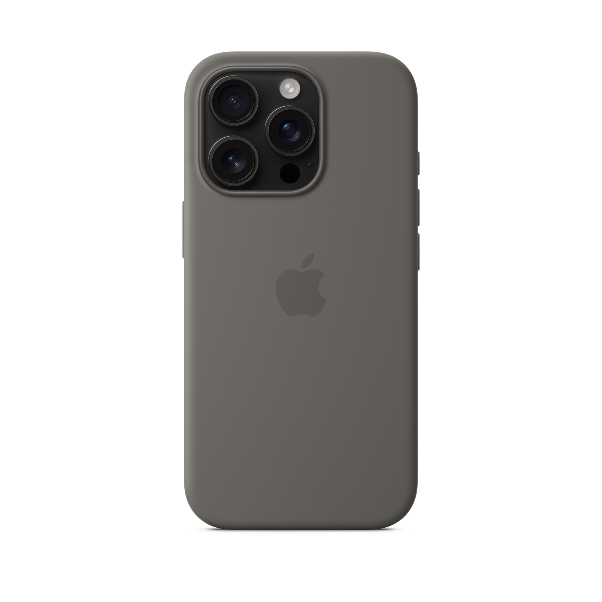 iPhone 16 Pro Silicone Case with MagSafe — Stone Gray