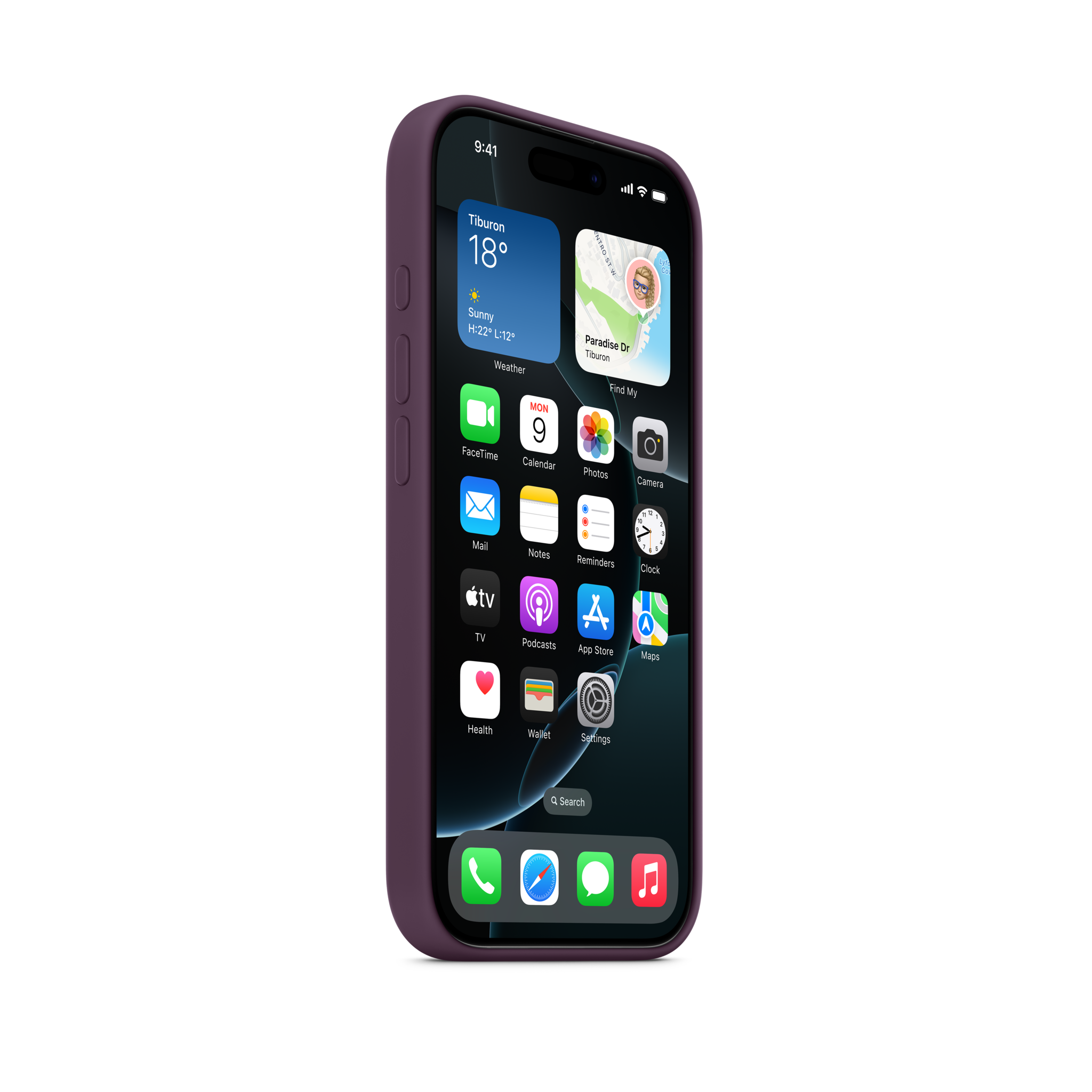 iPhone 16 Pro Silicone Case with MagSafe — Plum