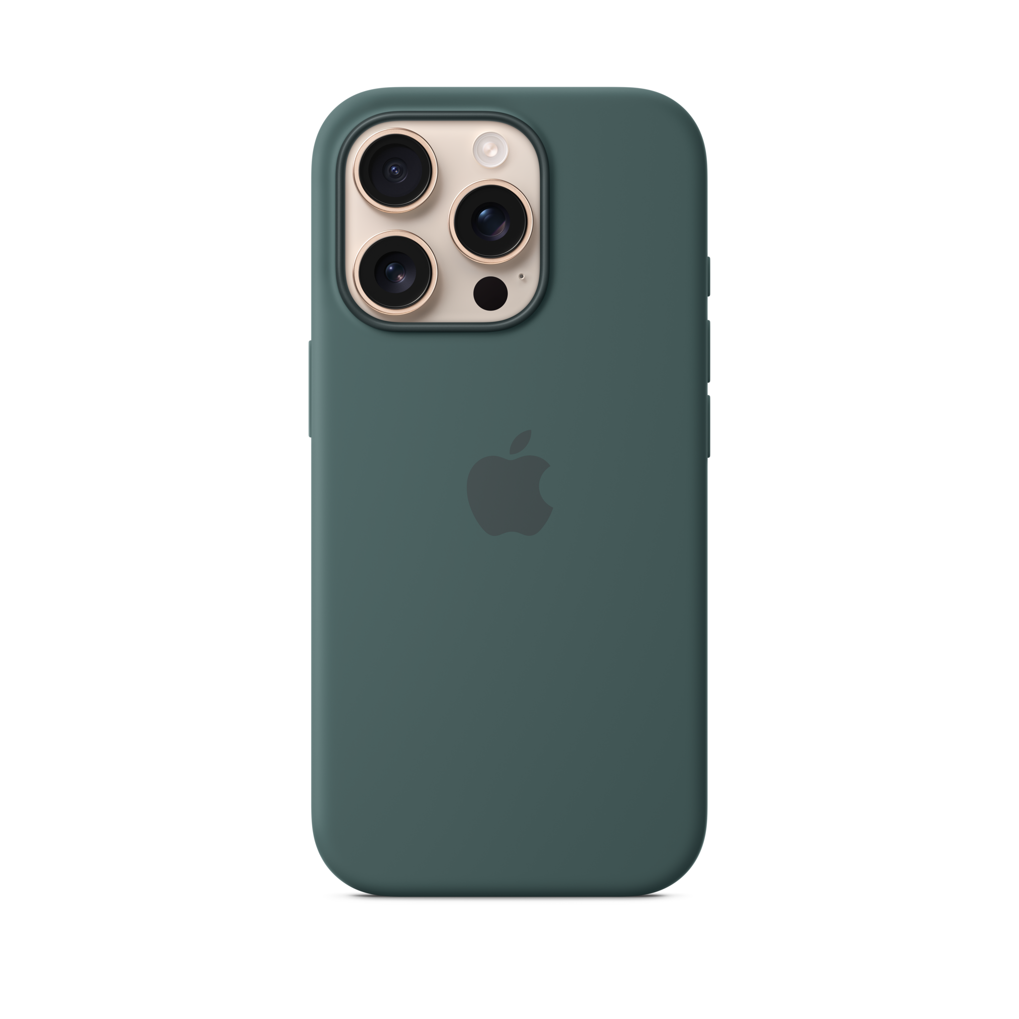 iPhone 16 Pro Silicone Case with MagSafe — Lake Green