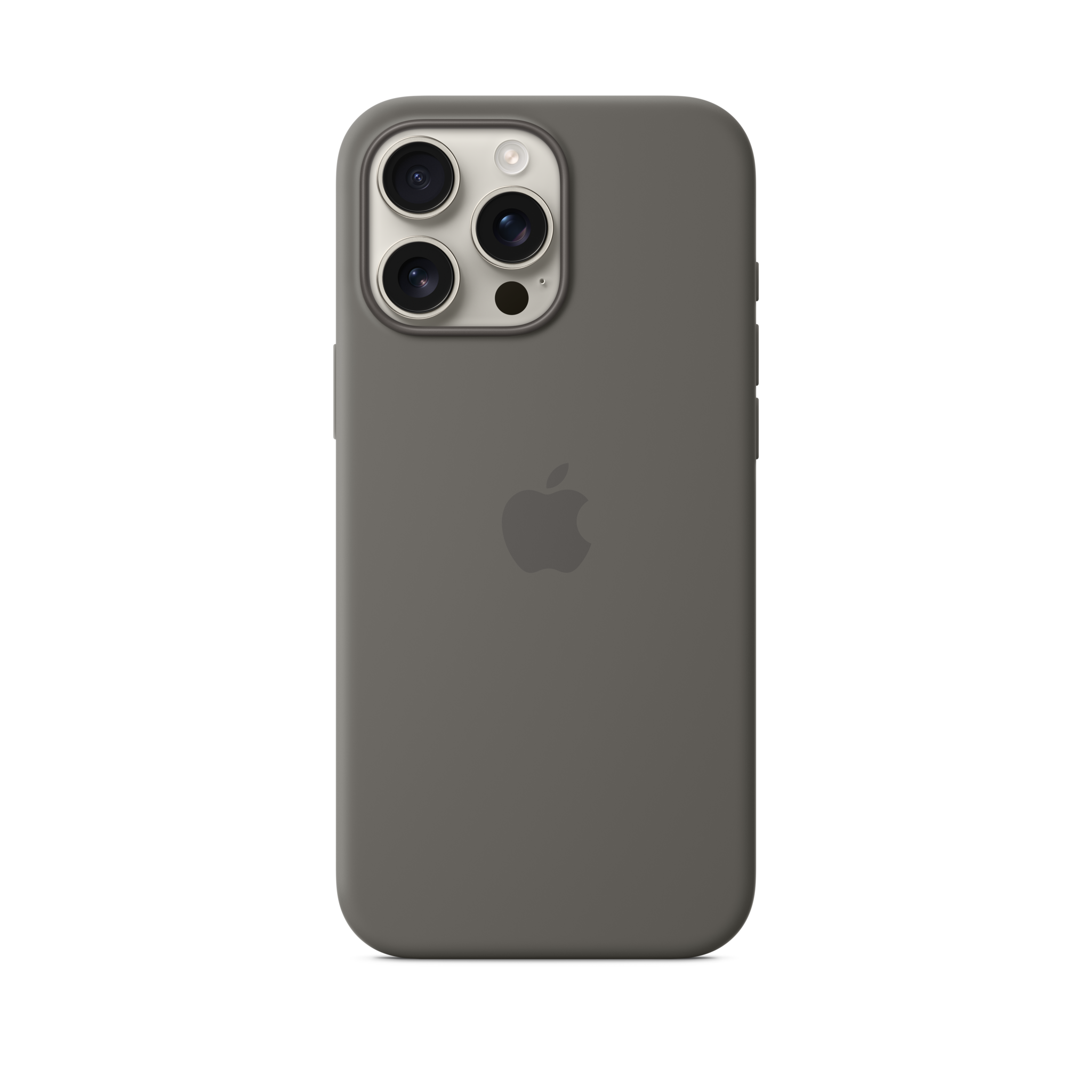 iPhone 16 Pro Max Silicone Case with MagSafe — Stone Gray