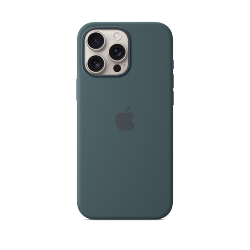 iPhone 16 Pro Max Silicone Case with MagSafe — Lake Green