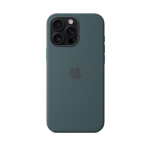 iPhone 16 Pro Max Silicone Case with MagSafe — Lake Green