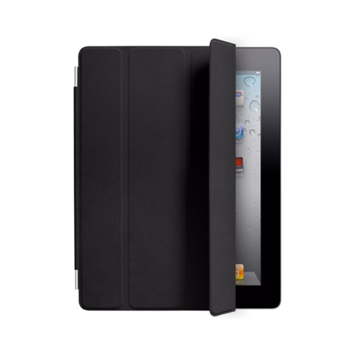 iPad 2-4 Leather Smart Cover — Black