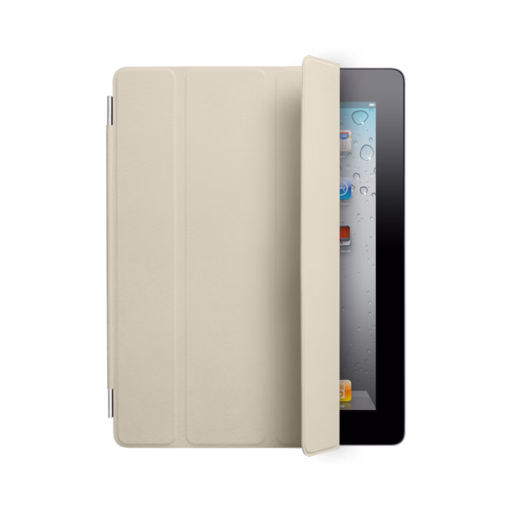 iPad 2-4 Leather Smart Cover — Cream