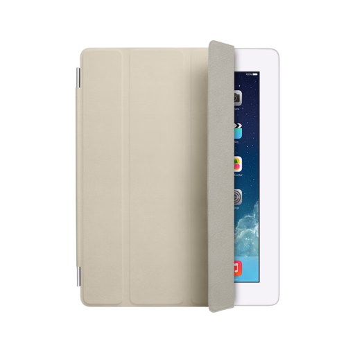 iPad 2-4 Leather Smart Cover — Cream